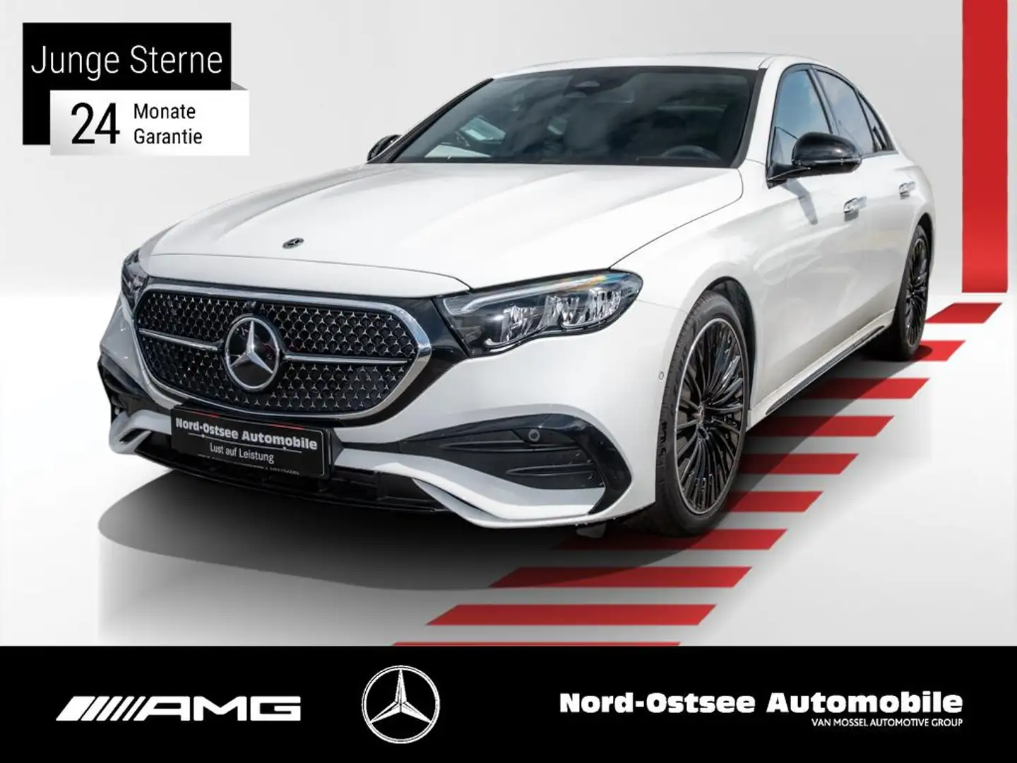 Mercedes-Benz E 200 AMG ADV NIGHT DISTRO KEYLESS 20" SZH Weiß - 1