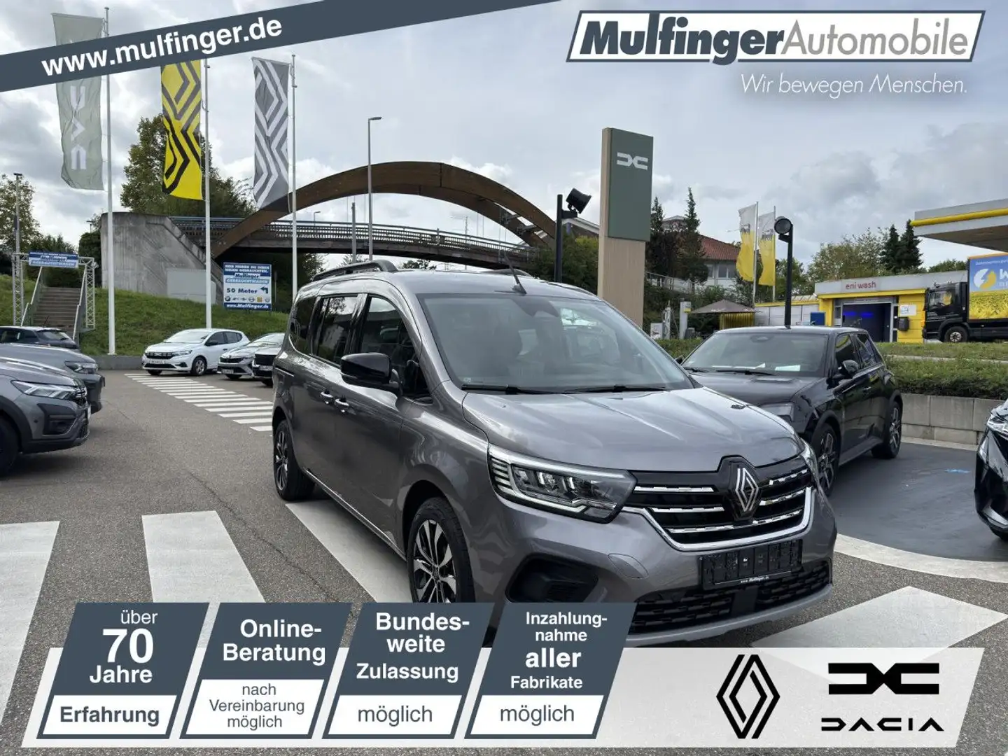 Renault Kangoo PKW GRAND TECHNO TCe 130 EDC Kamera EPH SHZ Navi Grigio - 1