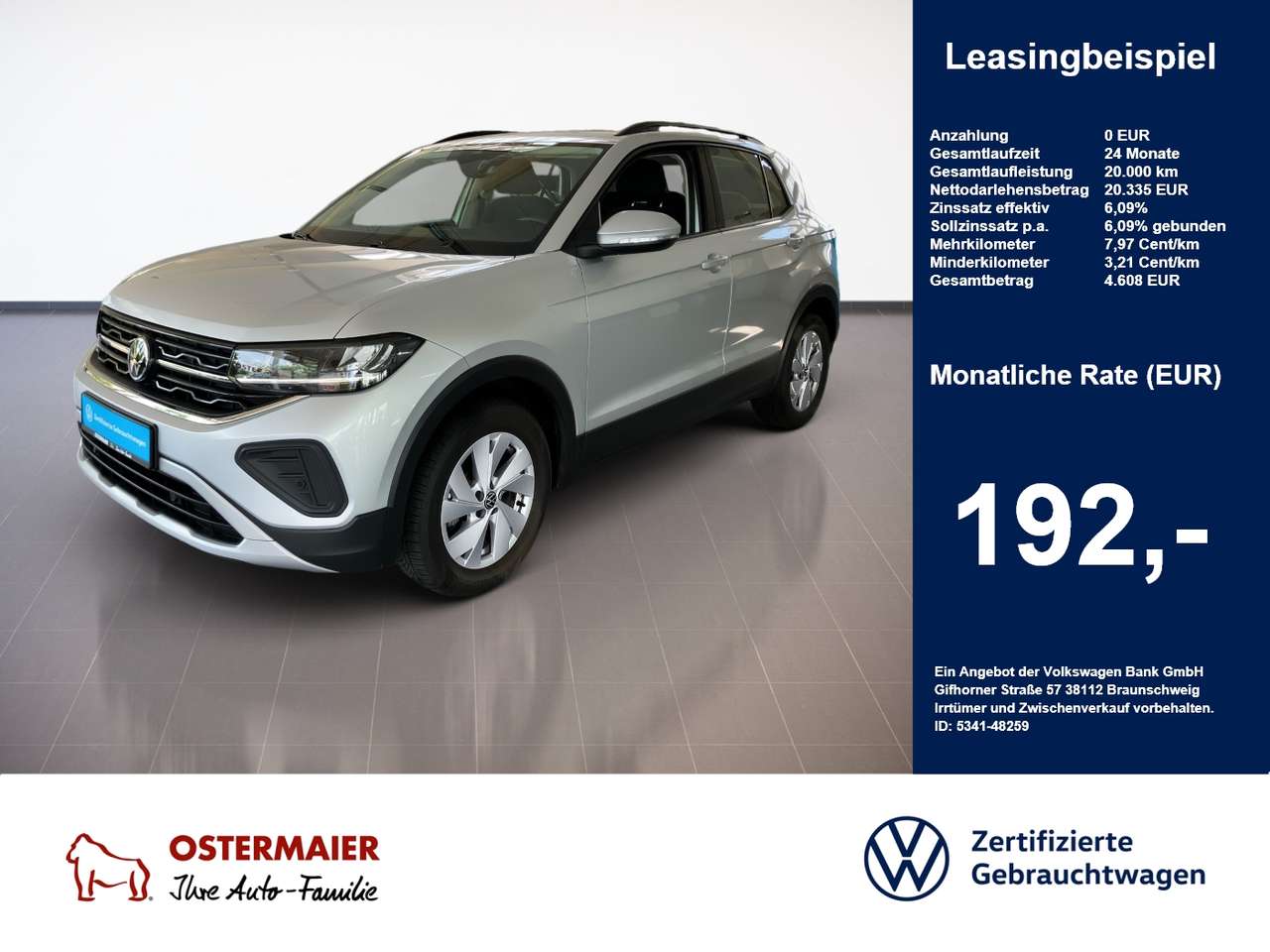 Volkswagen T-Cross 2025 — LIFE 1.0TSI 95PS ACC.5J-G.NAVI+VC.2xPDC.LED.APP-C.