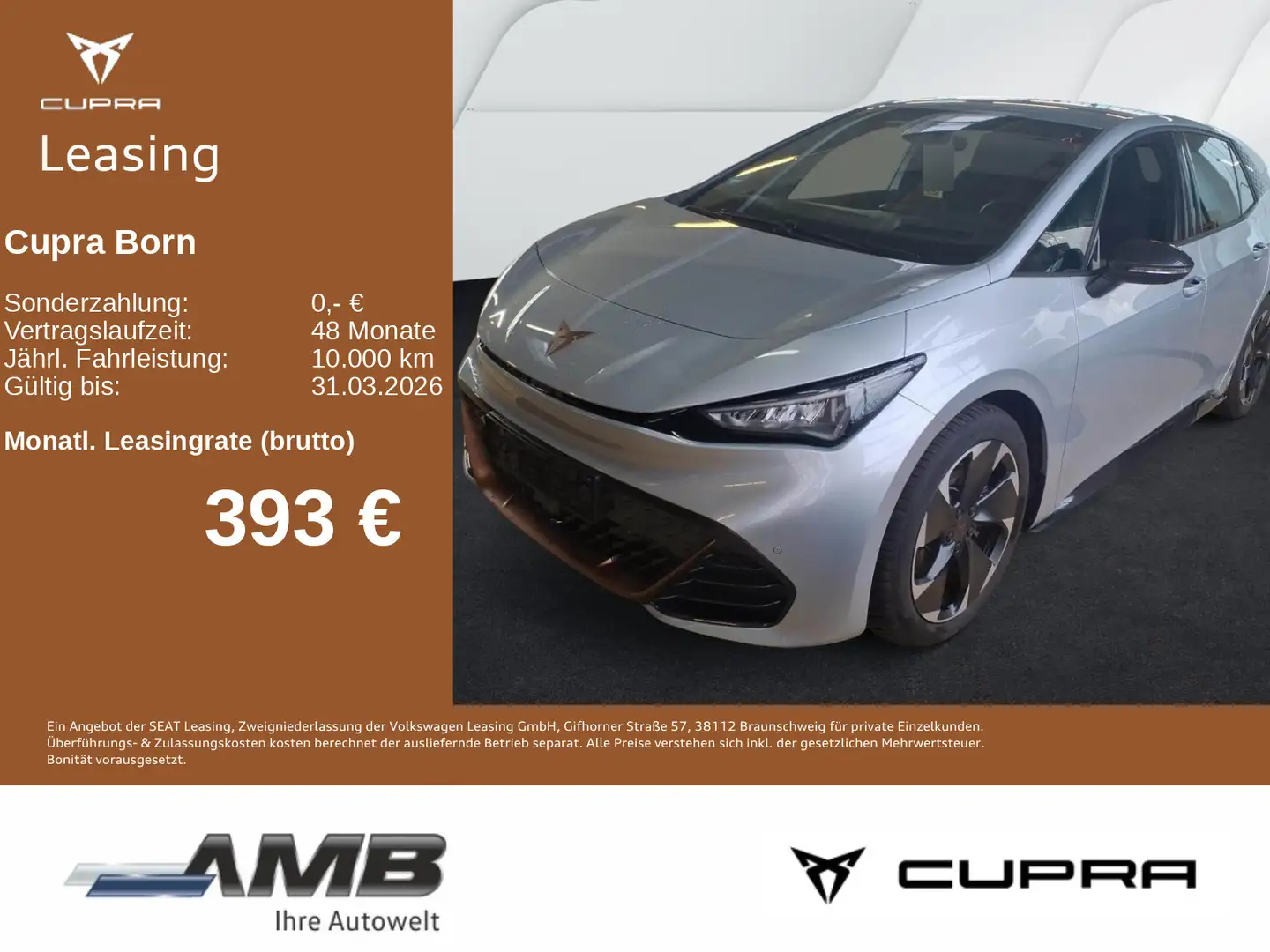 CUPRA Born eBoost 77kWh/LED/ACC/Navi/Sitzhz/Wärmepumpe Silber - 1