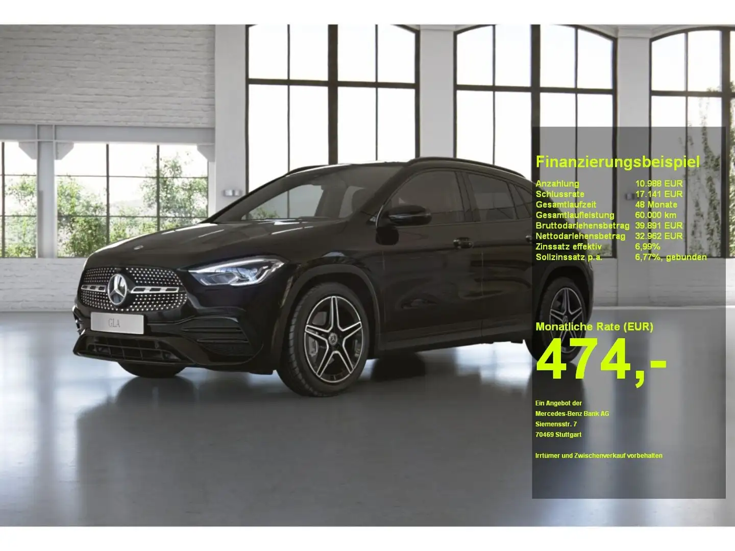 Mercedes-Benz GLA 220 d AMG, Night-P, Kamera, Pano-D, CarPl. Schwarz - 1