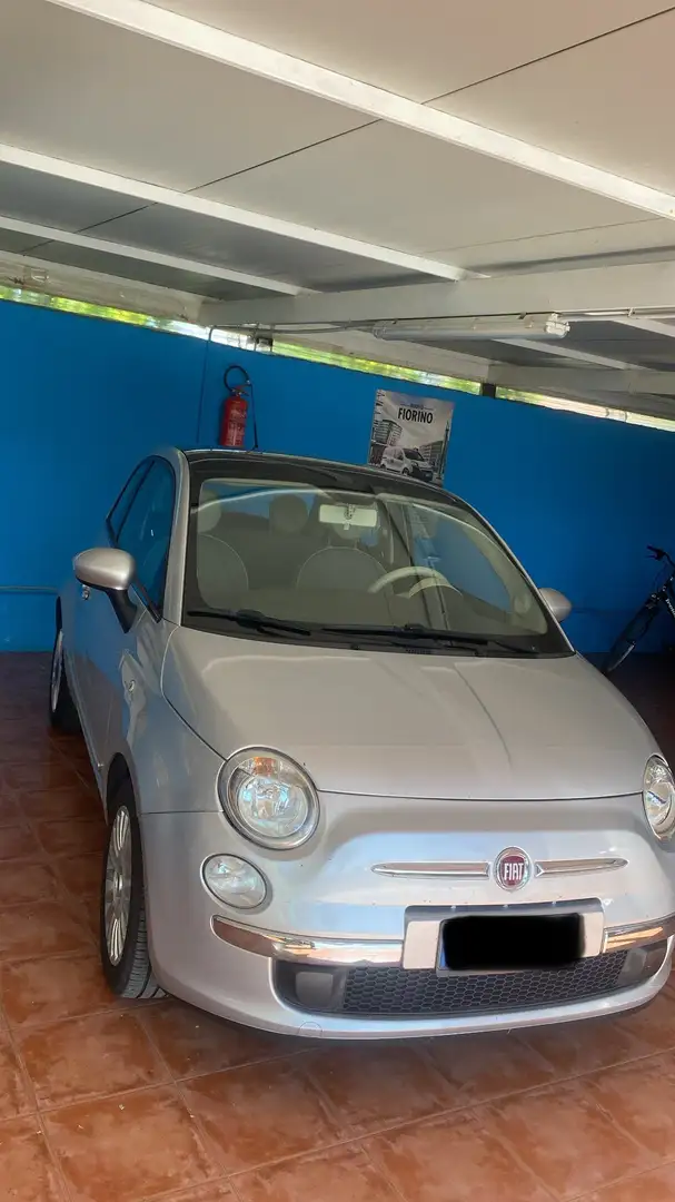 Fiat 500 500 1.2 Lounge 69cv Argent - 1