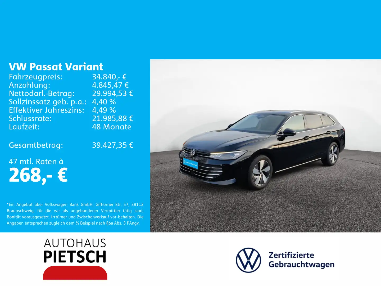 Volkswagen Passat Variant 1.5 eTSI Business IQ.Drive LED Schwarz - 1
