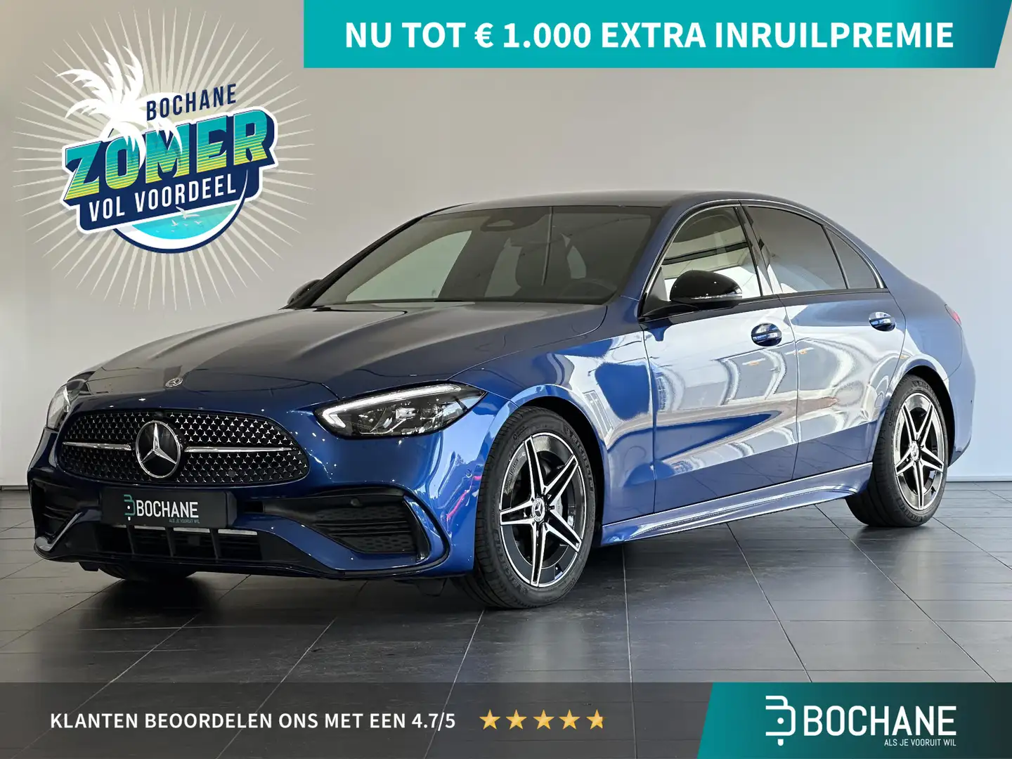 Mercedes-Benz C 180 AMG Line BURMESTER | AMG-LINE | STOELVERWARMING | Blauw - 1