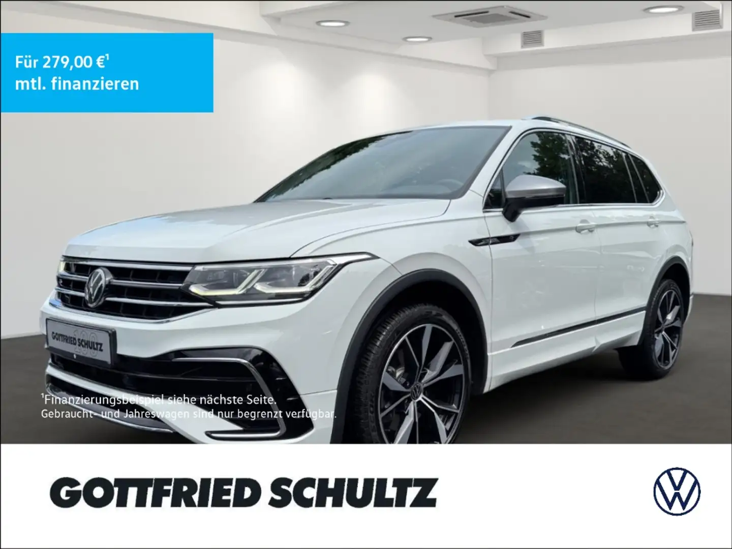 Volkswagen Tiguan Allspace 2.0 TDI R-Line 4M DSG NAVI AHK ACC KAM LED SHZ PDC Weiß - 1
