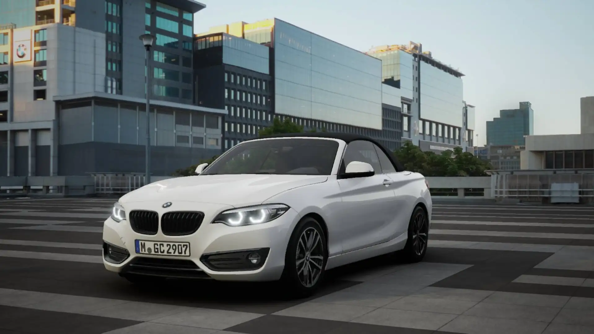 BMW 218 i Cabrio Sport Line HiFi H-K DAB 1. Hand Weiß - 1