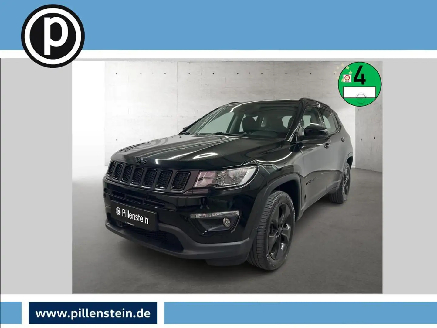 Jeep Compass 2.0 4WD LONGITUDE NAVI+AHK+18"+KAM+SHZ Schwarz - 1