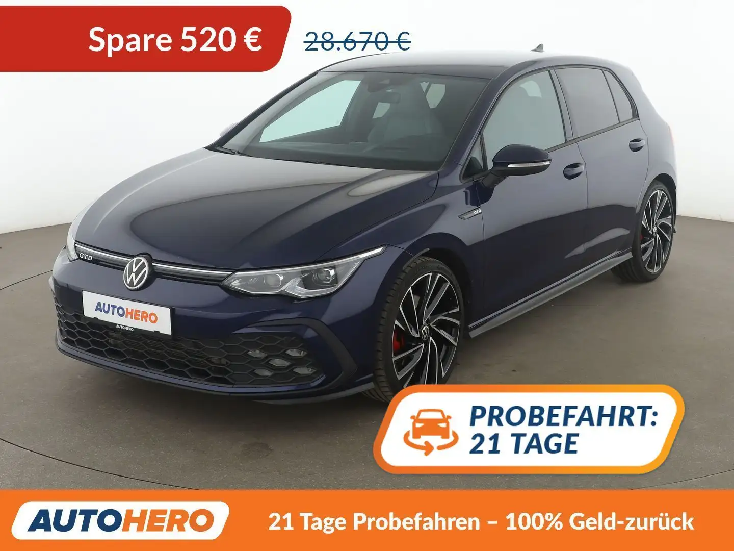 Volkswagen Golf 2.0 TDI GTD Aut.*NAVI*CAM*ACC* Bleu - 1