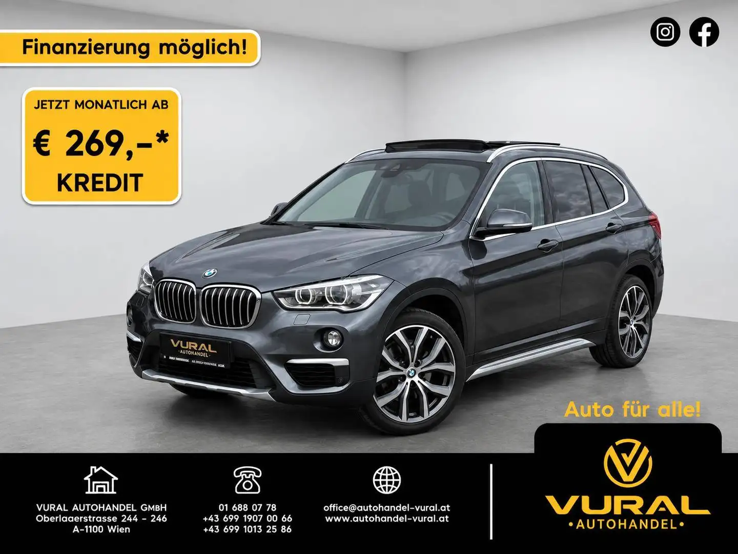 BMW X1 xDrive 20 d xLine | PANO | HEAD-UP | RFK | Grau - 1