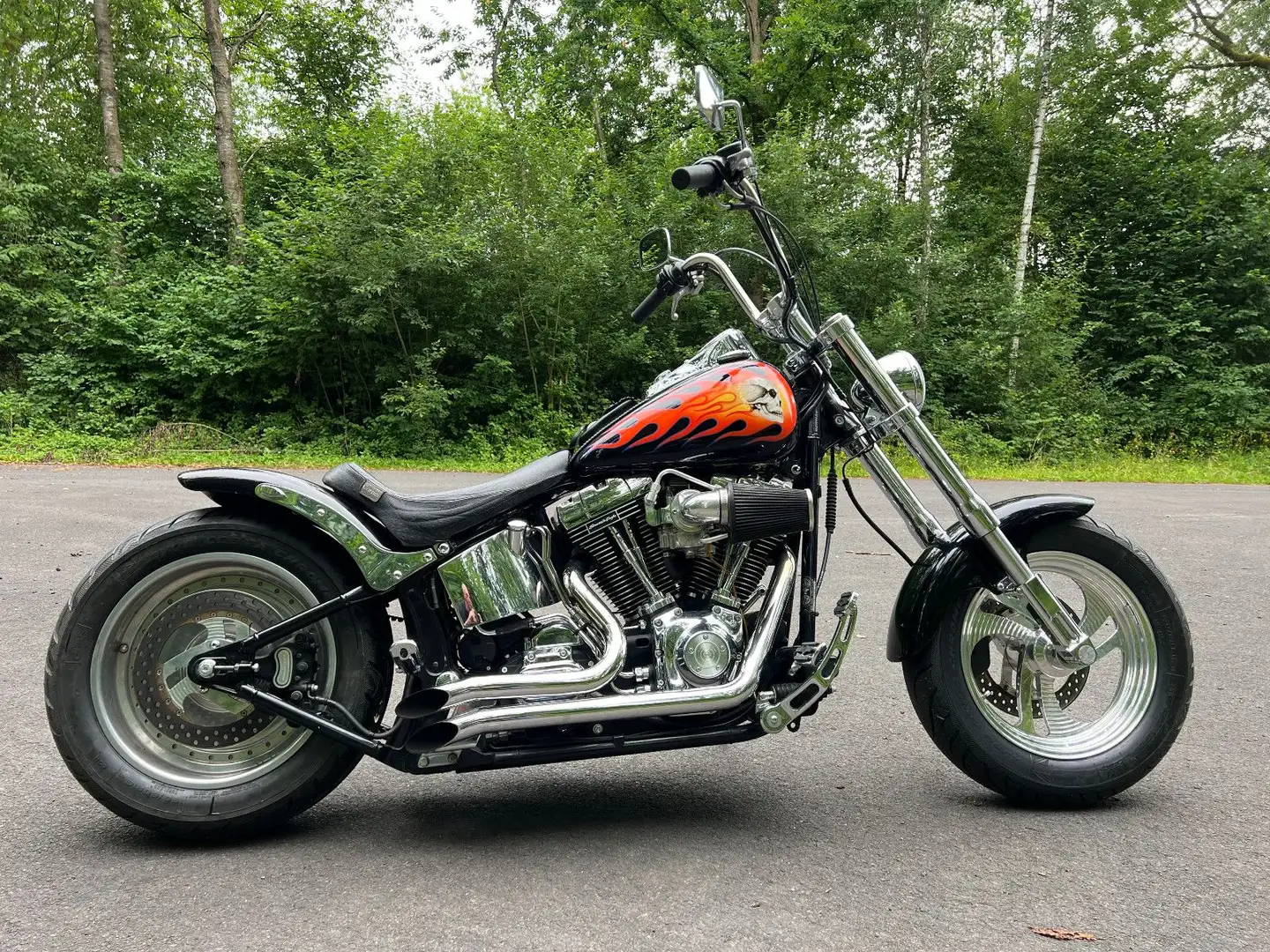 Harley-Davidson FLSTF Zwart - 1