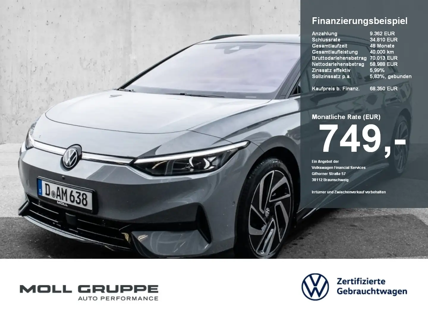 Volkswagen ID.7 Tourer Pro S ACC MASSAGE EL.HECK PARKASS Schwarz - 1