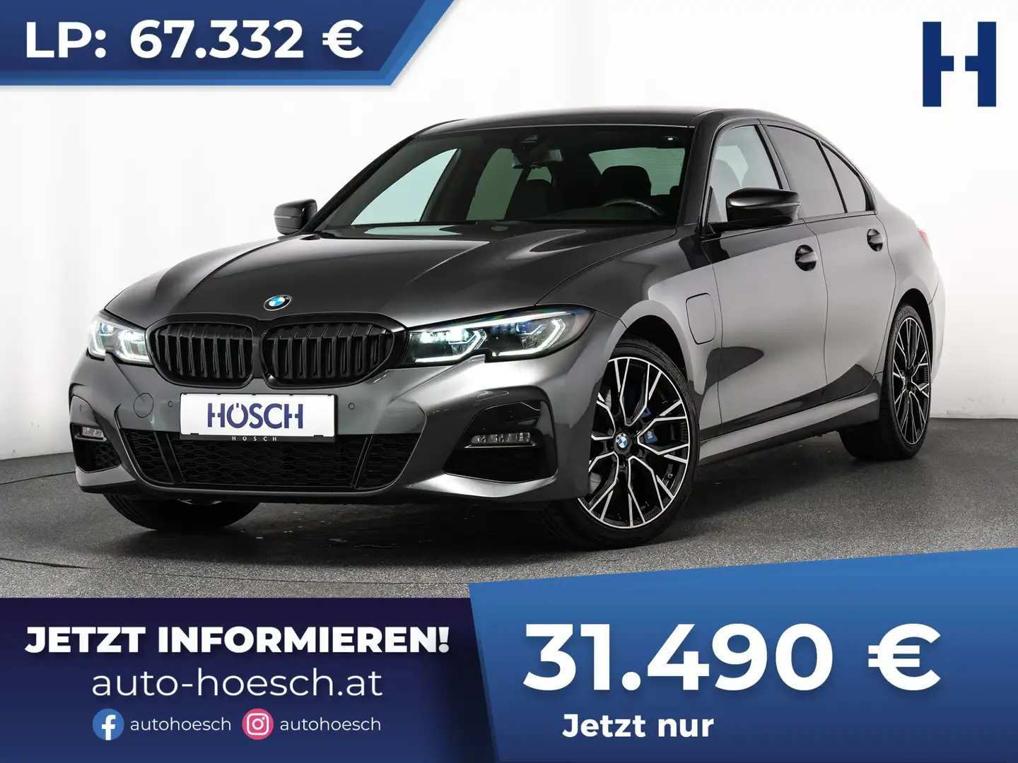 BMW 330 e M Sport HEAD-UP LASER LIVE PROF TOP-ANGBEOT Grau - 1