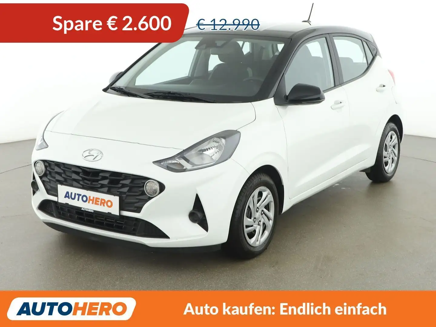 Hyundai i10 1.0 LEVEL 2 *SPUR*TEMPO*BT*KLIMA* Weiß - 1