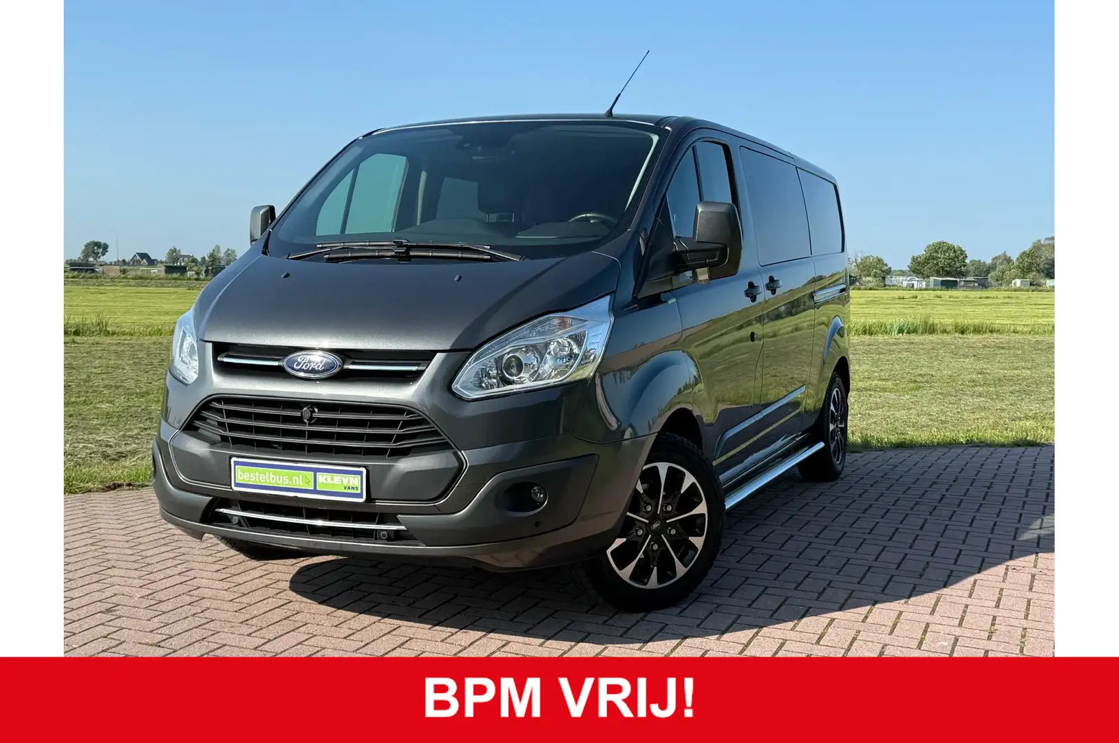 Ford Transit Custom 2.0 TDCI L2H1 Limited AUT DC *2x Schuifdeur*Navi*C Gris - 2