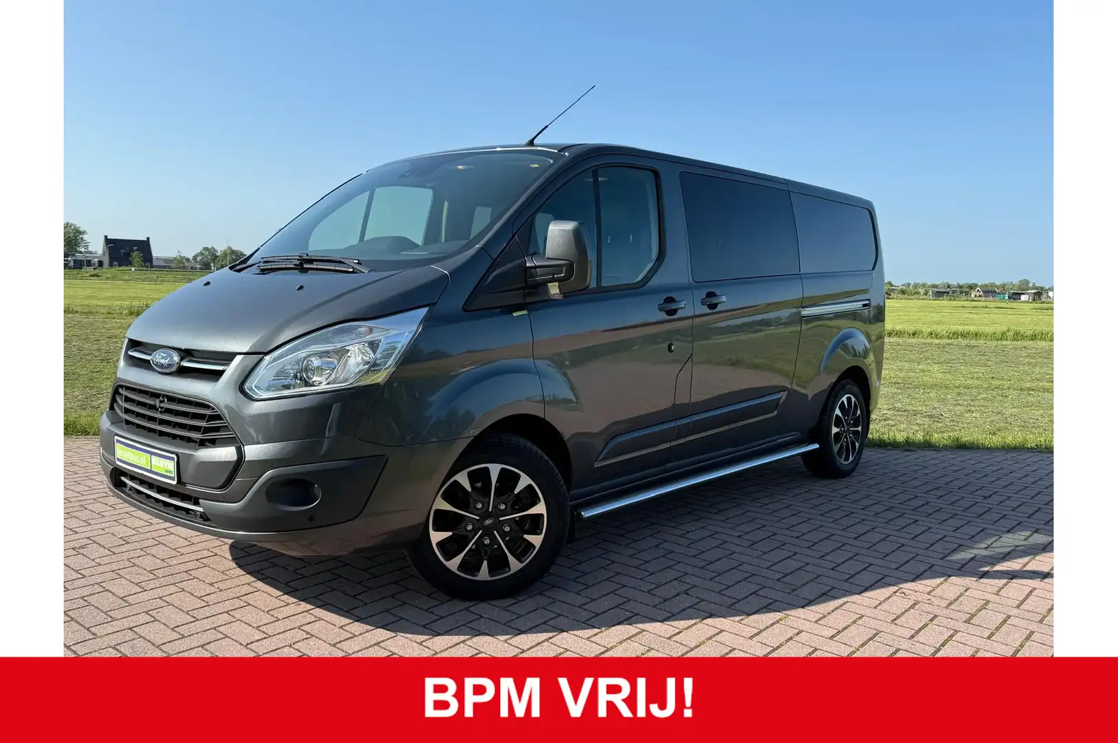 Ford Transit Custom 2.0 TDCI L2H1 Limited AUT DC *2x Schuifdeur*Navi*C Gris - 1