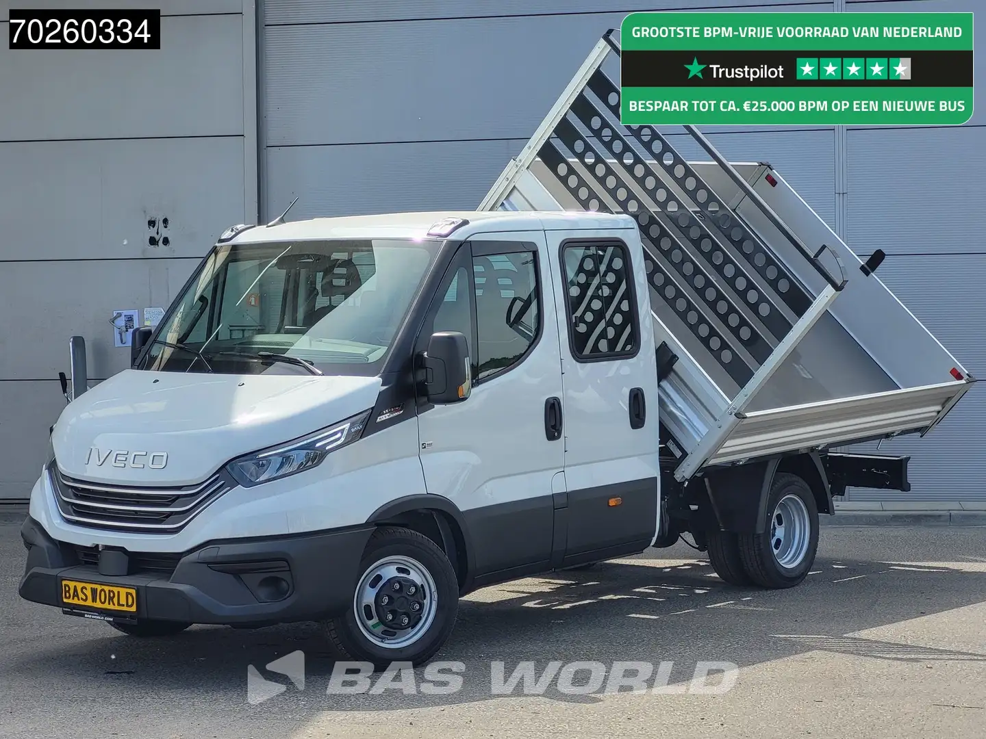 Iveco Daily 35C21 3-Zijdige Kipper Dubbel Cabine 210PK 3.0L Du Wit - 1