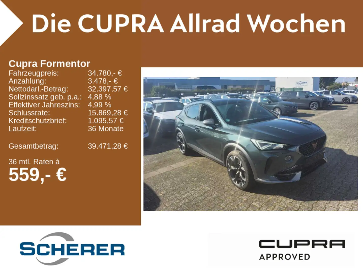 CUPRA Formentor VZ 2.0 TSI 4Drive OPF Navi, Memory, Be Grün - 1
