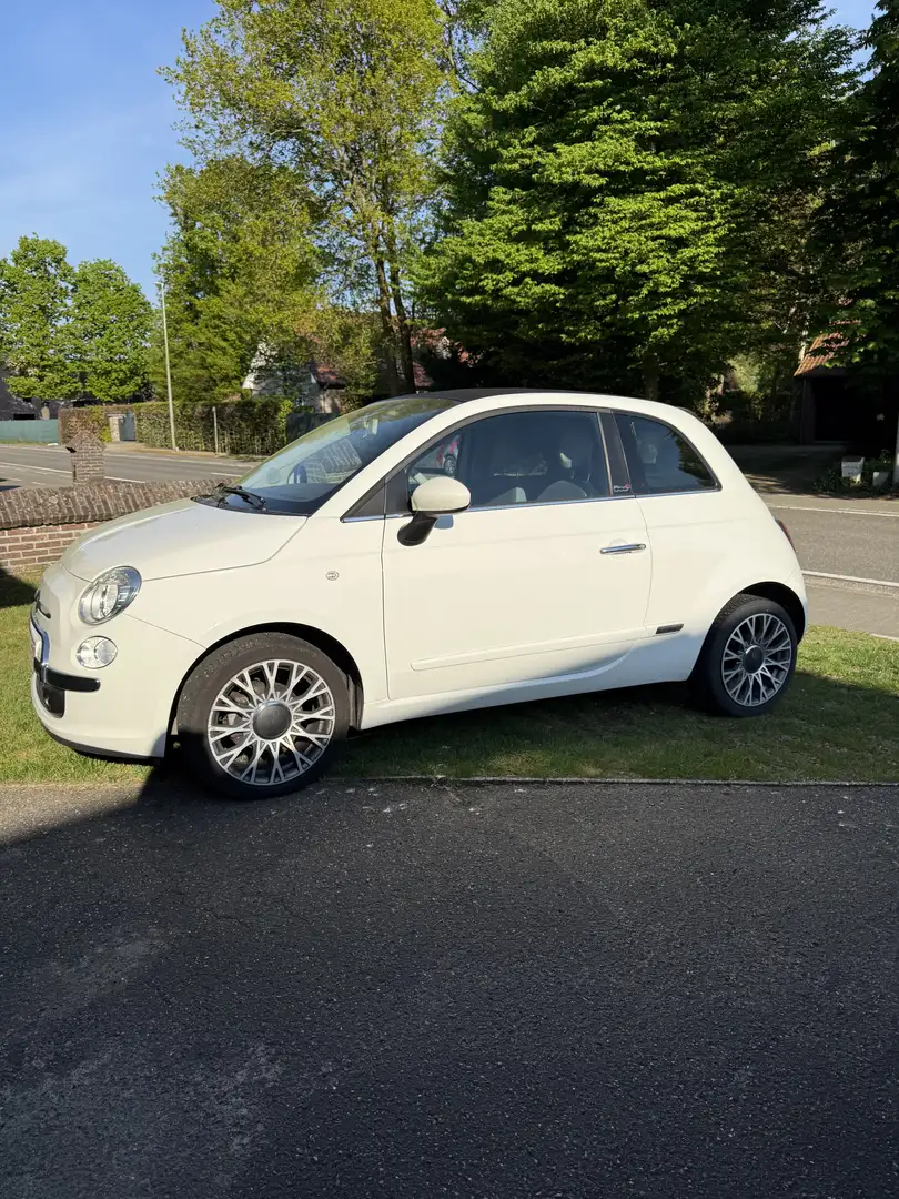 Fiat 500 1.2 Lounge Cabrio Blanc - 1