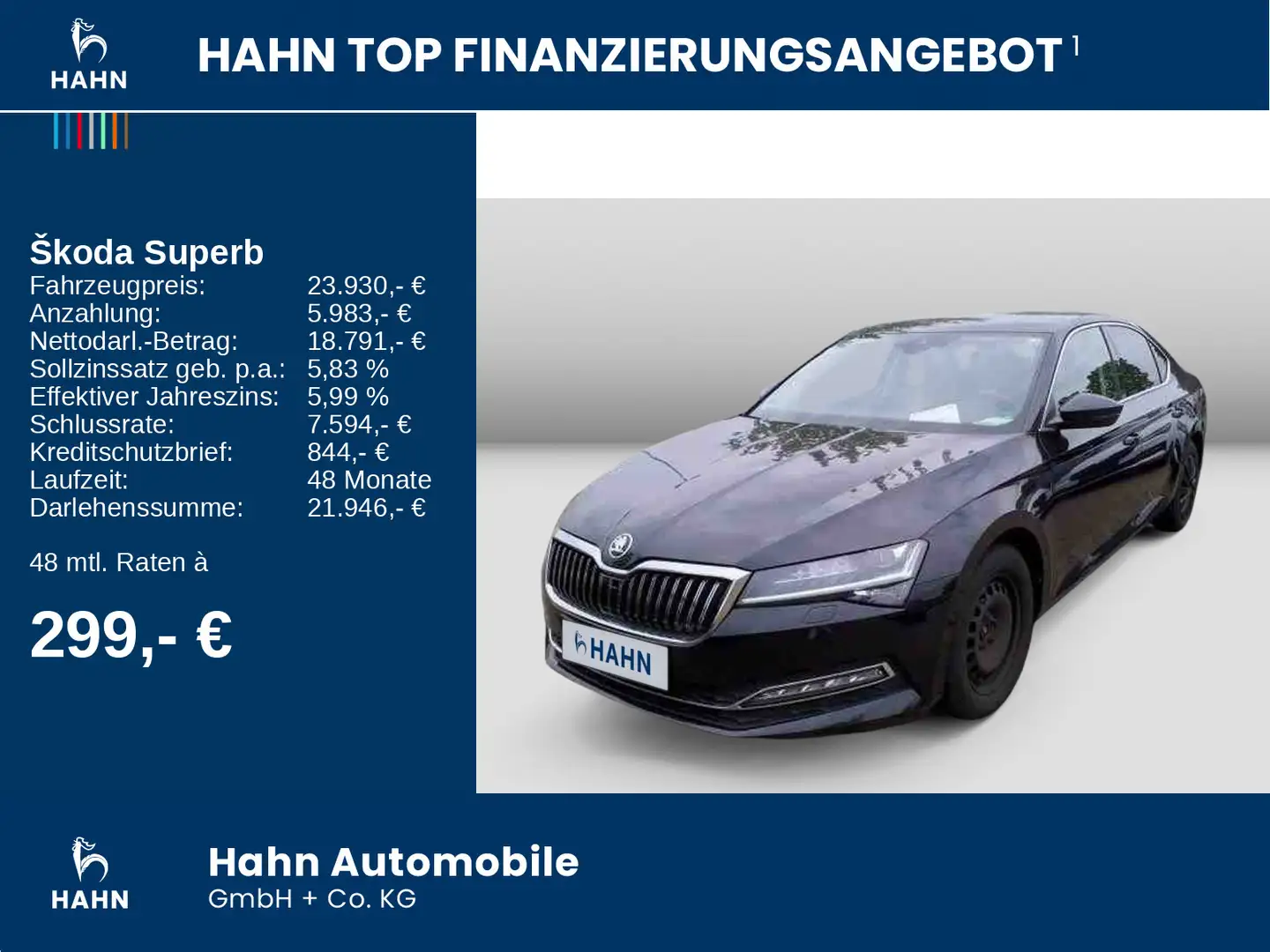 Skoda Superb 2.0TDI DSG Style LED Navi APP Sitzh DAB Schwarz - 2