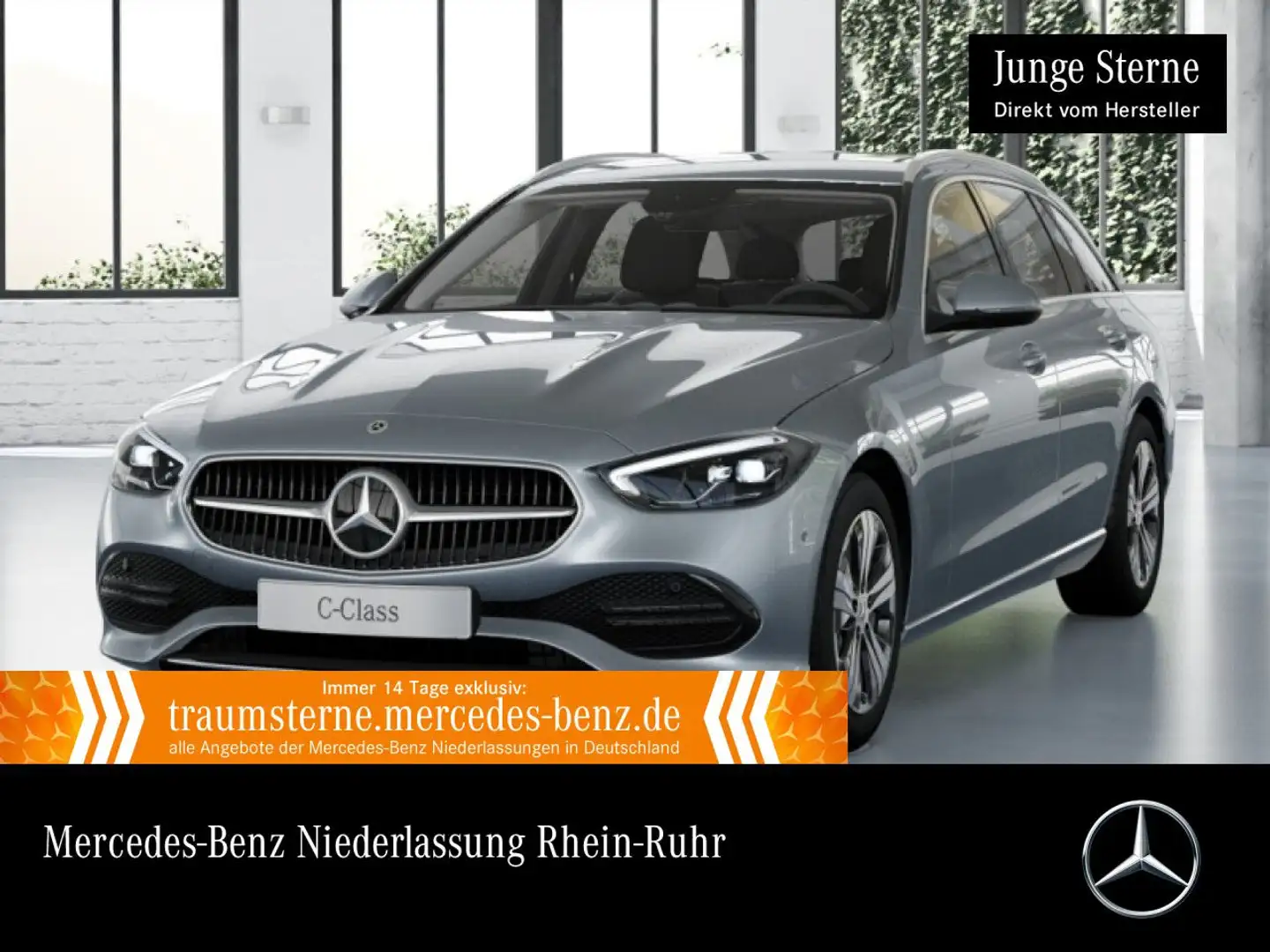 Mercedes-Benz C 300 e T AVANTG+LED+KAMERA+TOTW+KEYLESS+9G Silber - 1