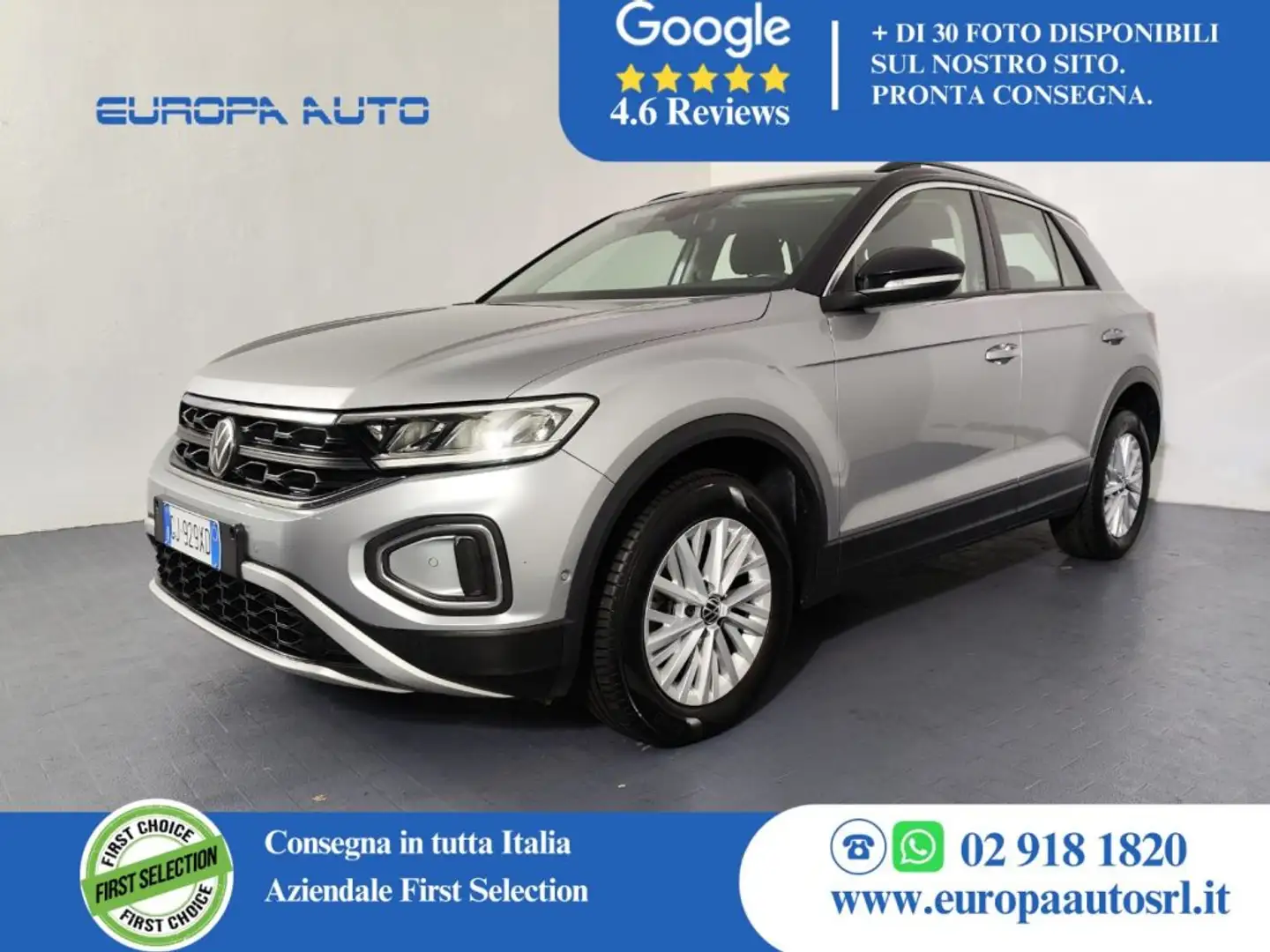 Volkswagen T-Roc 1.0 TSI Life BI-COLORE Grigio - 1
