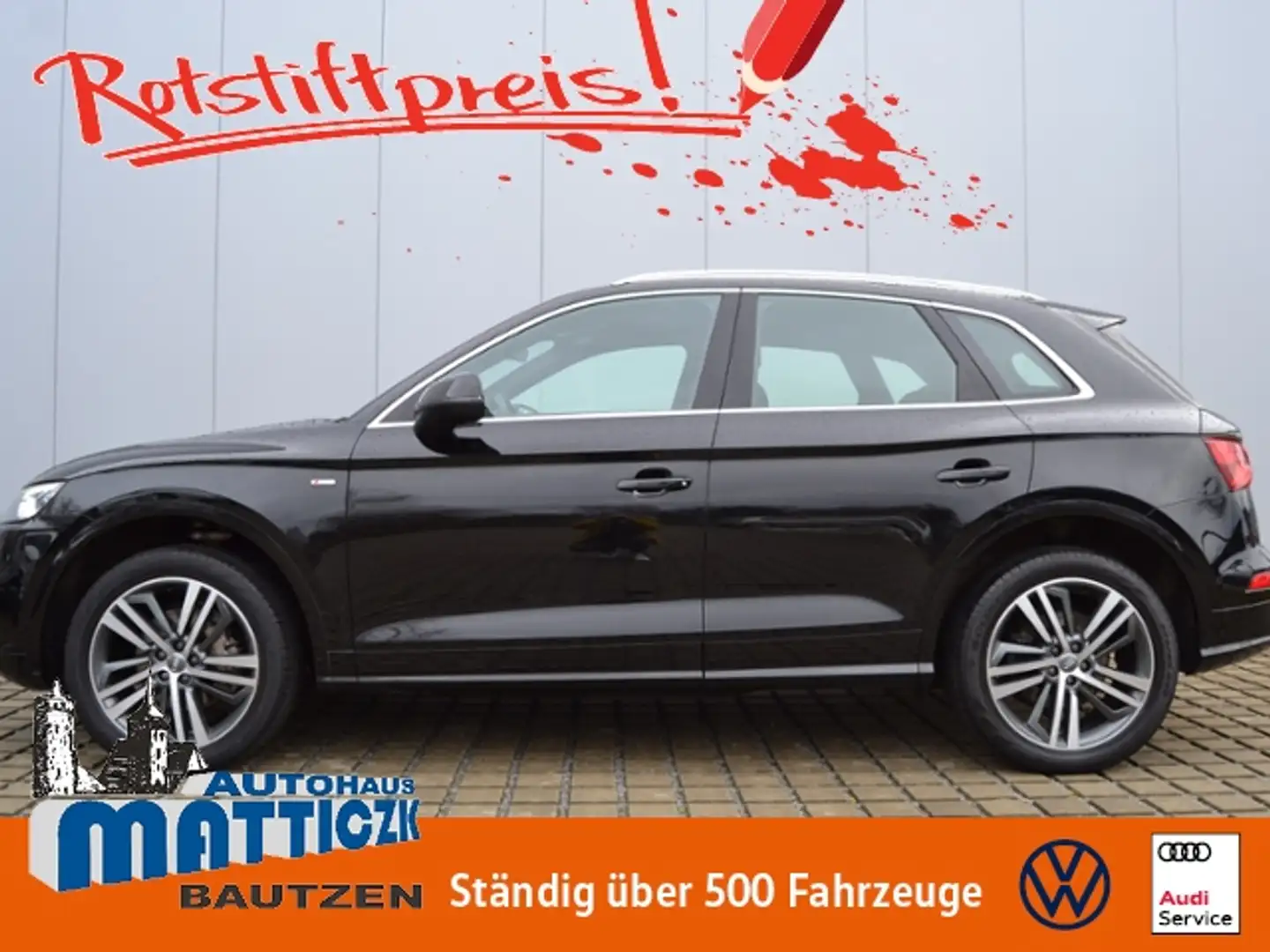 Audi Q5 Sport 40 TDI qu. S-tr. S-line AHK/MATRIX/NAVI+RFK Schwarz - 1