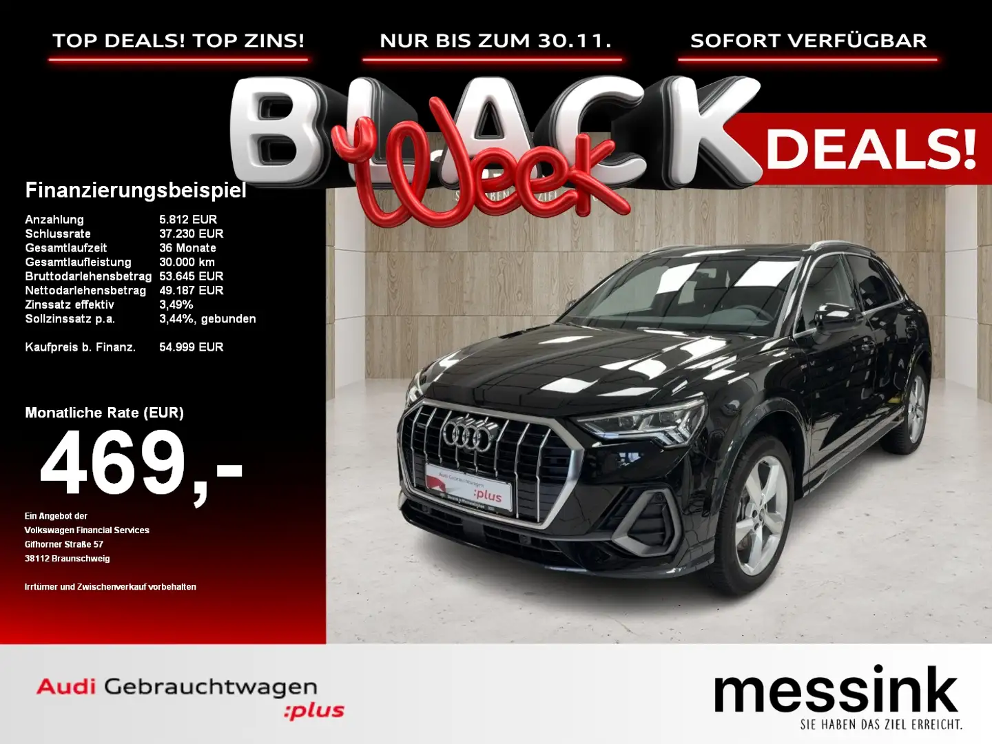 Audi Q3 SUV LED*S-line*Standh*AHK*Pano*360°Sonos Schwarz - 1