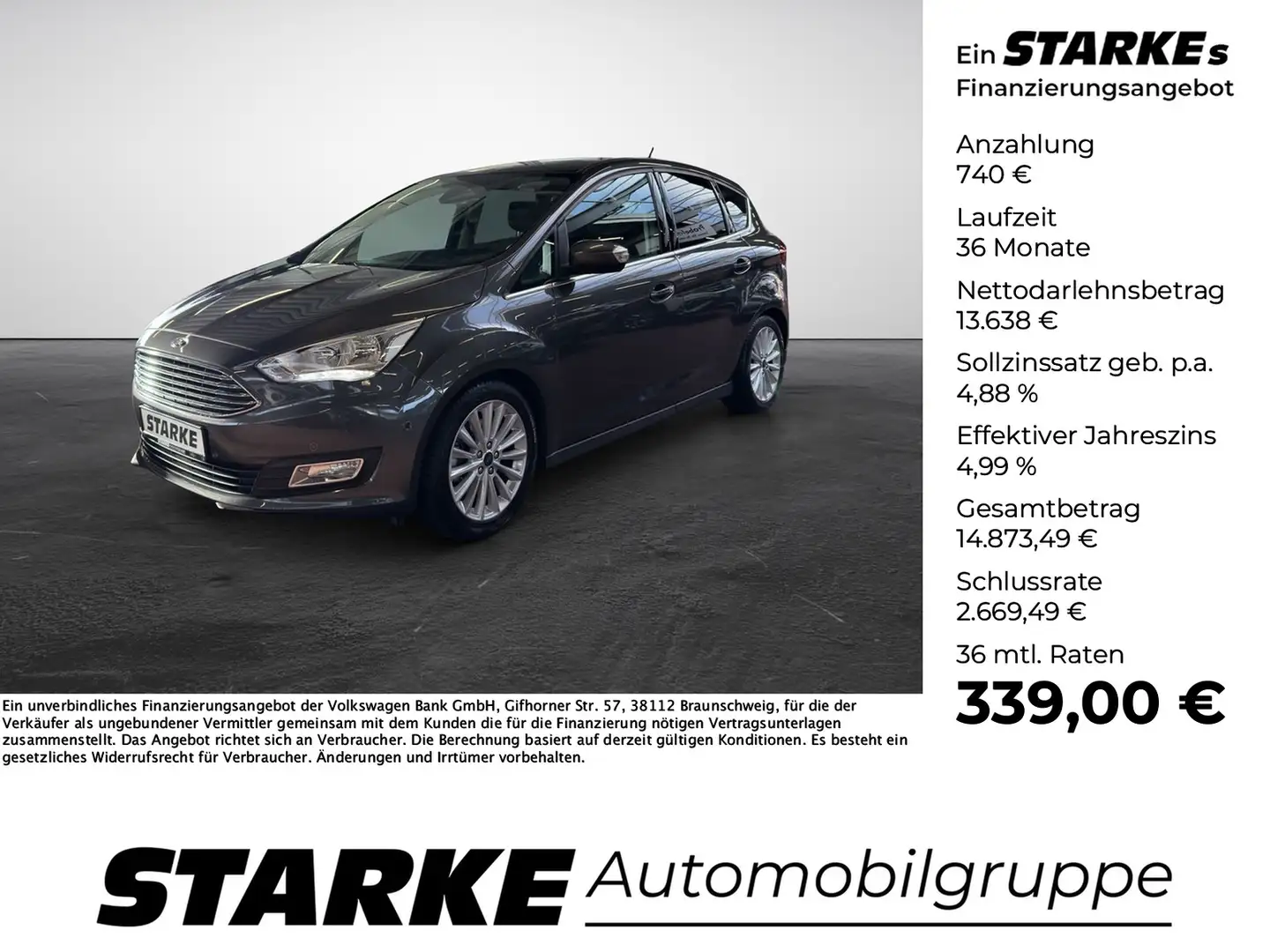Ford C-Max 1.5 EcoBoost Titanium Grau - 1