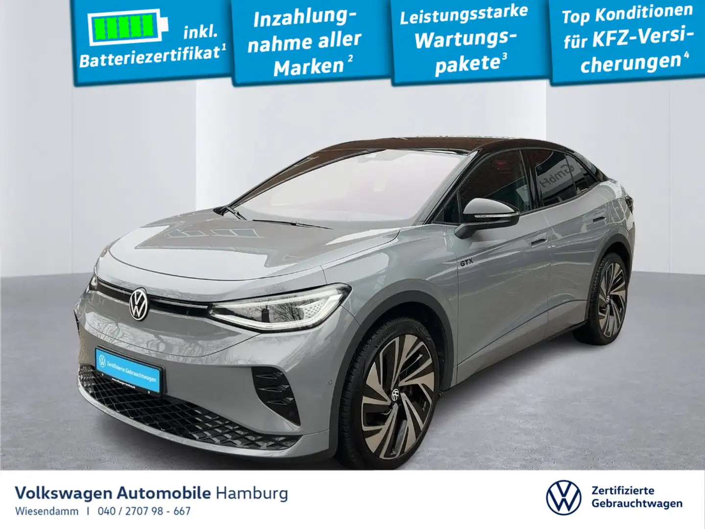 Volkswagen ID.5 GTX 4M AHK Kamera Pano Head up Display Gris - 1