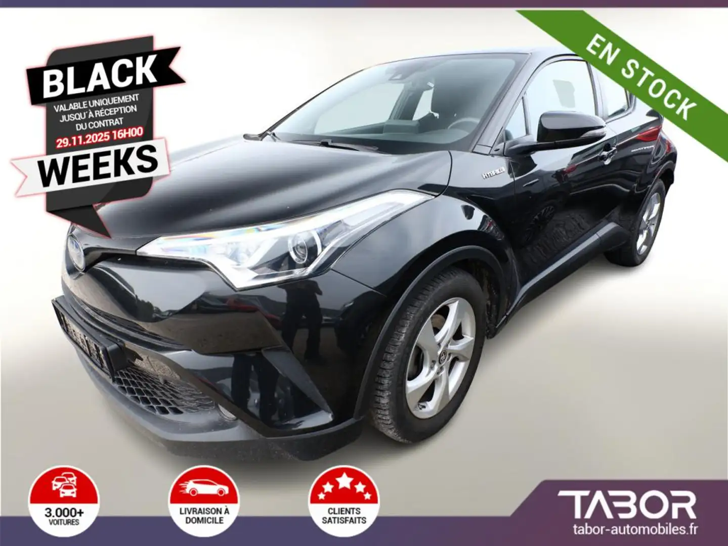 Toyota C-HR 1.8 Hybrid 122 CVT Flow radars Cam Schwarz - 1