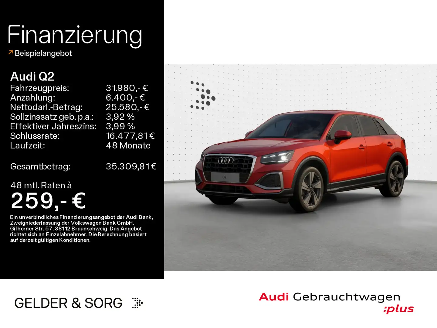 Audi Q2 35 TDI advanced AHK*Matrix*Virtual*Navigation Rot - 1