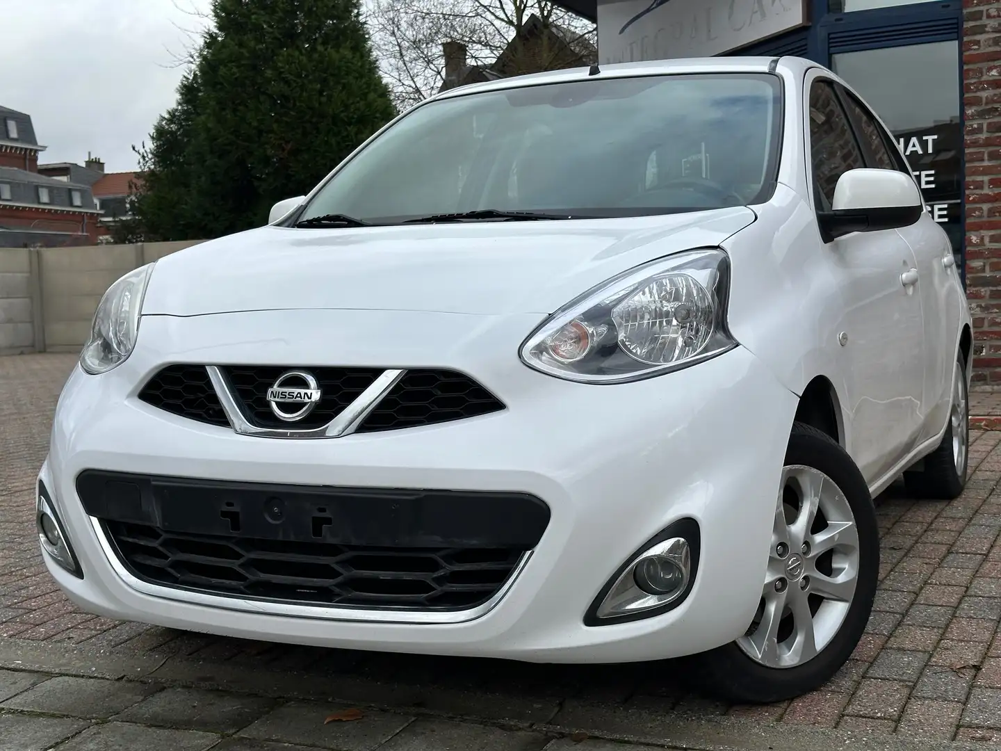 Nissan Micra 1.2i*1ER MAIN*CARNET*GARANTIE*NAVI*TEL*CRUISE*FULL Blanc - 1