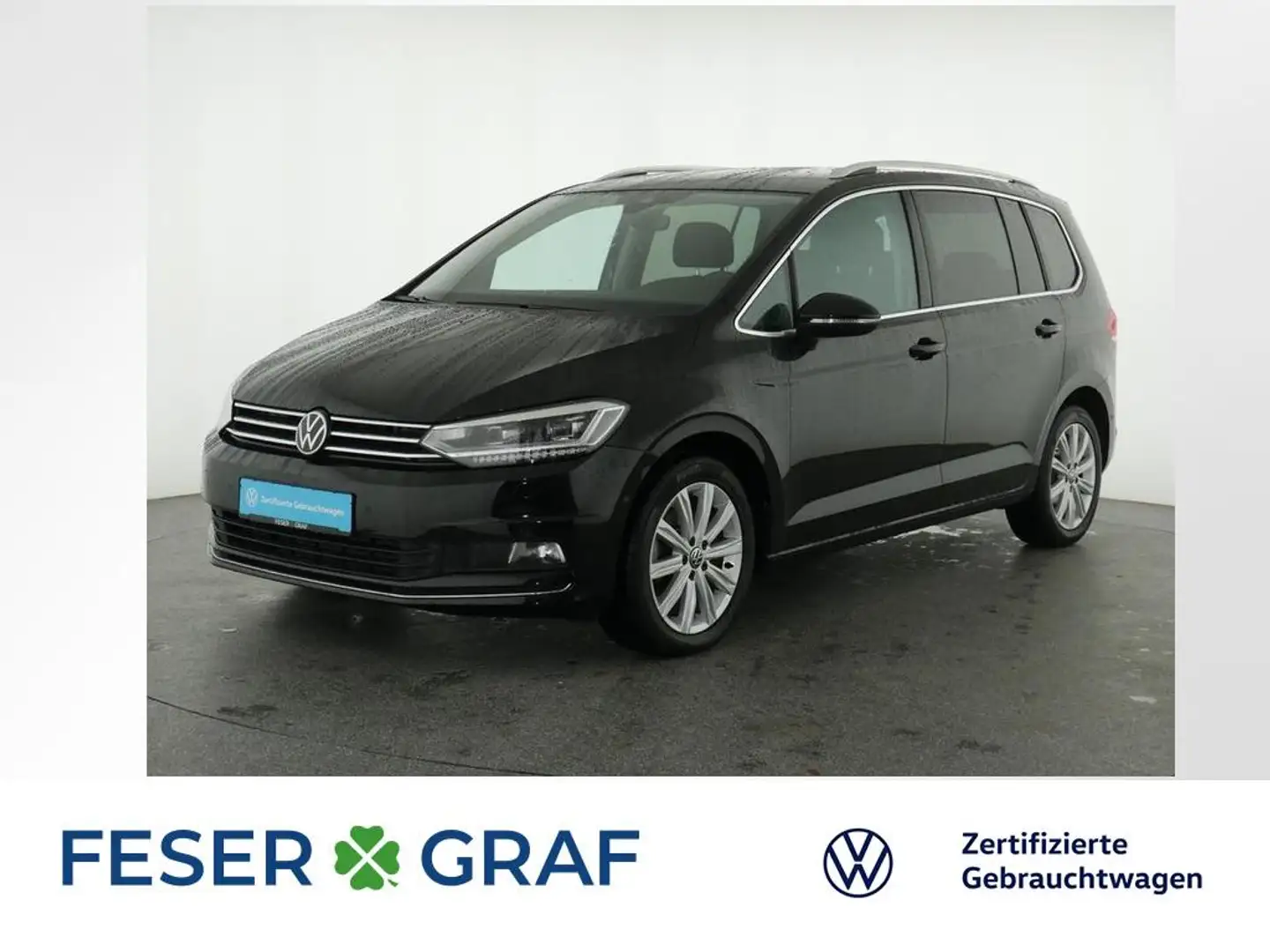 Volkswagen Touran Highline 1.5 TSI DSG Navi AHK Kamera LED 7-Sitzer Schwarz - 1