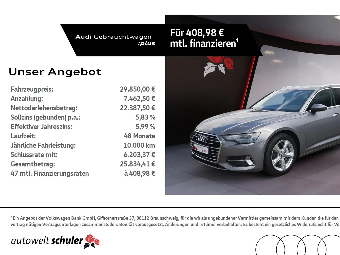 Audi A6 Avant 3.0 TDI quattro AHK LED Navi ACC Grijs - 1