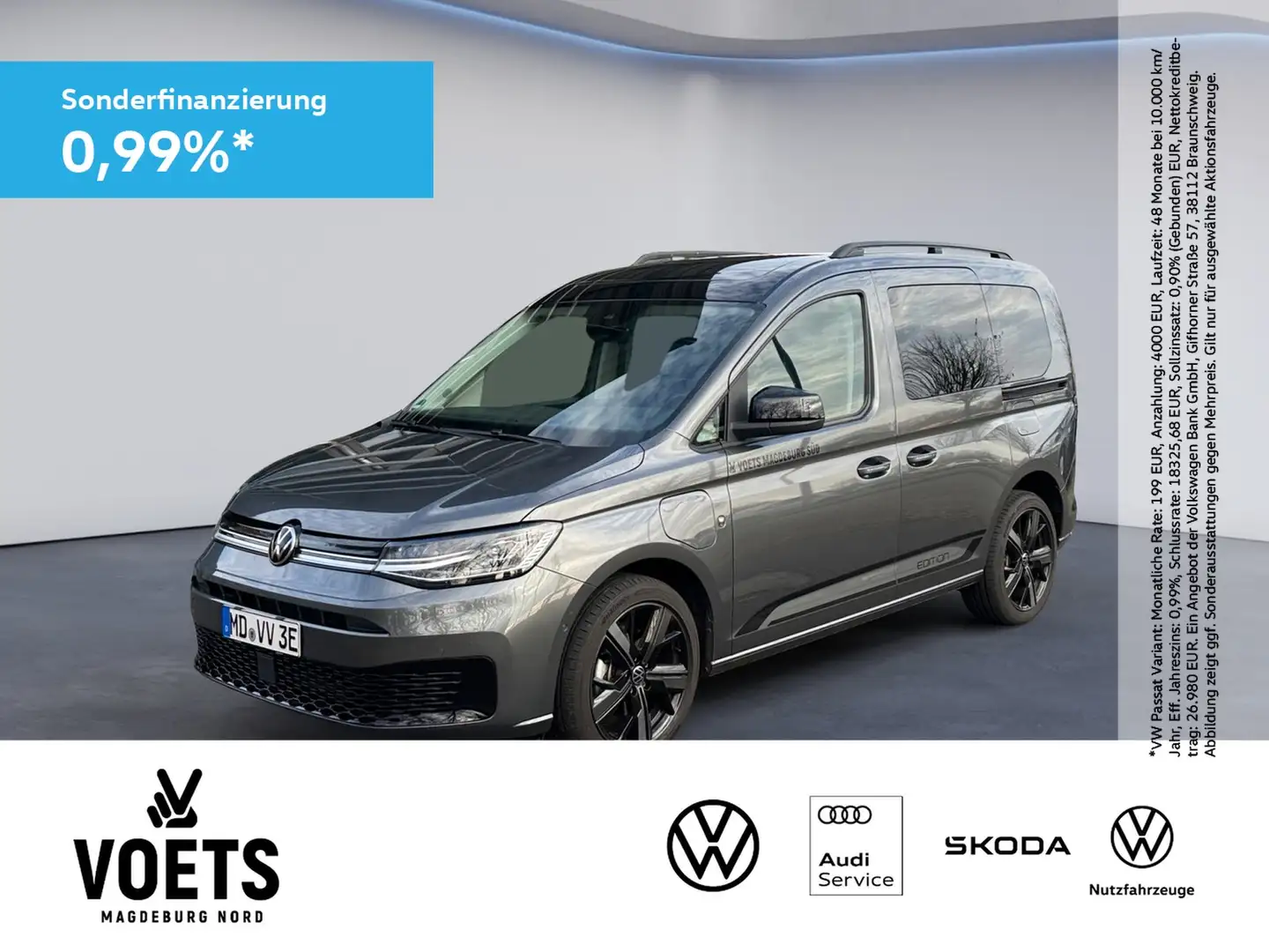 Volkswagen Caddy LIFE EDITION eHYBRID PANO+LED+APP+ZV+RFK Grau - 1