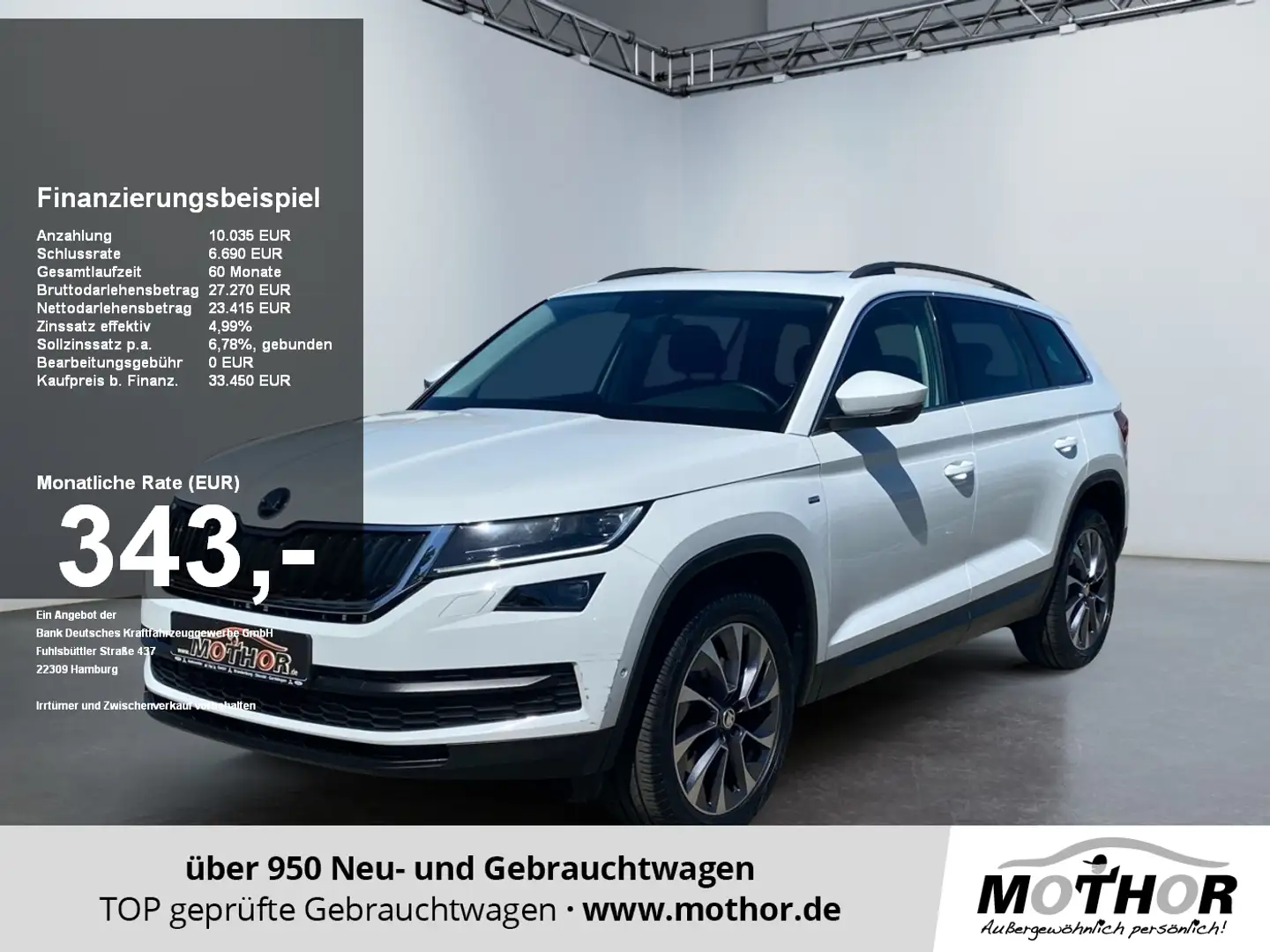 Skoda Kodiaq 2.0 TSI Drive 125 ACC PDC LED 4xSHZ Blanc - 1