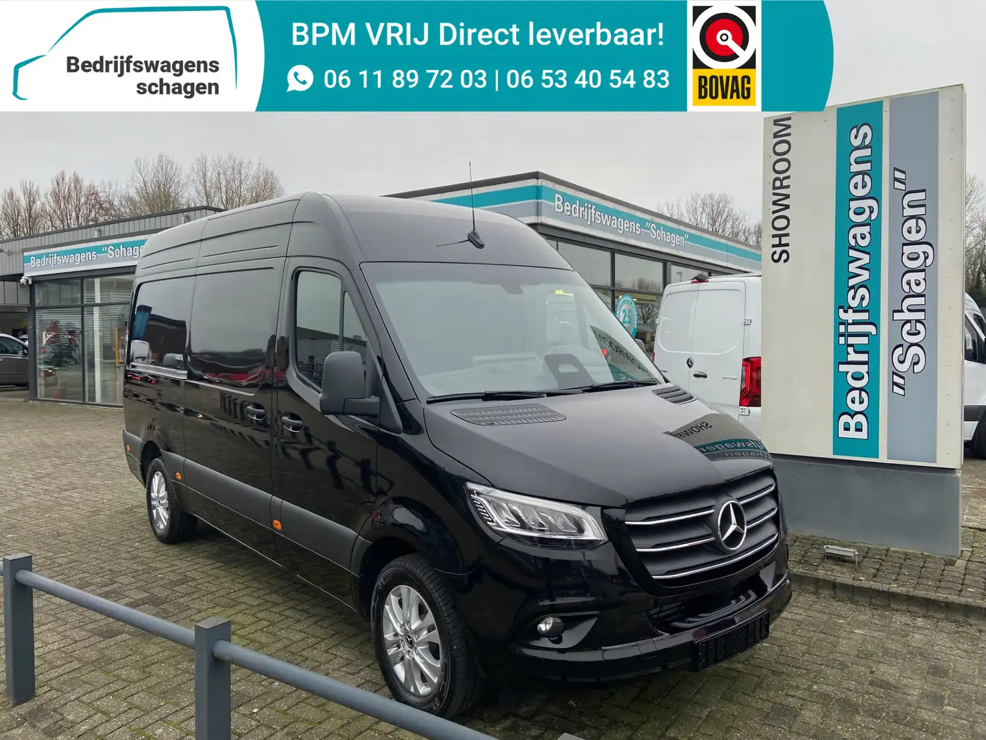 Mercedes-Benz Sprinter 319 CDI L2H2 Select | Facelift | LED | DIStronic | Zwart - 1