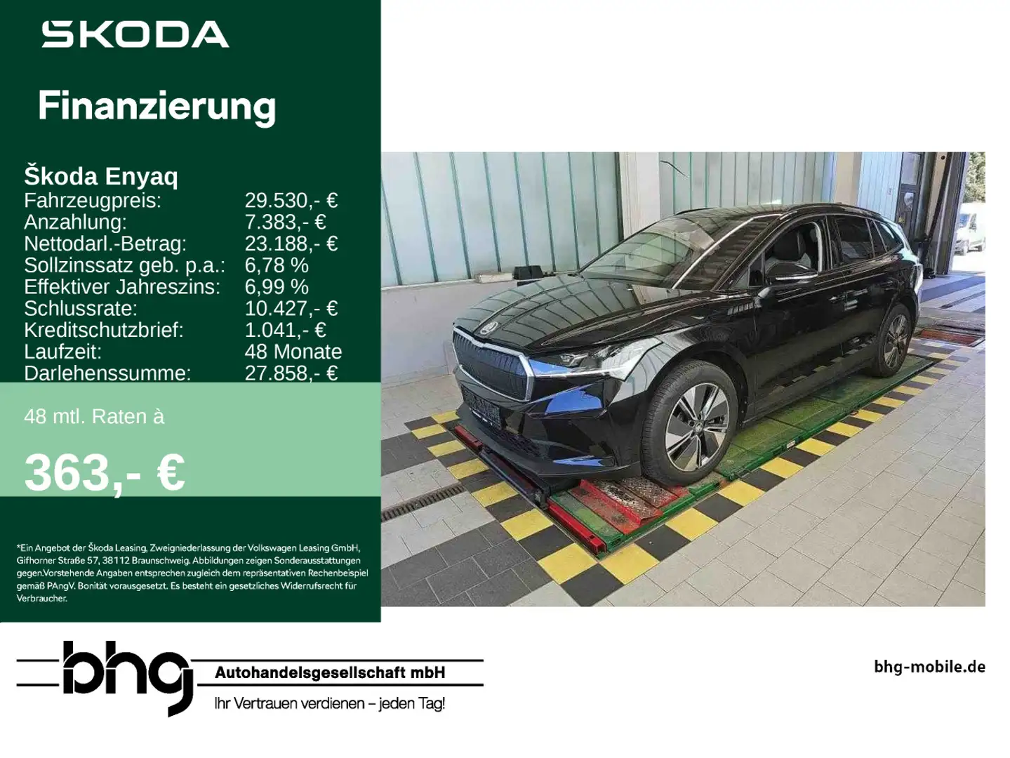 Skoda Enyaq iV 60 Loft Schwarz - 1