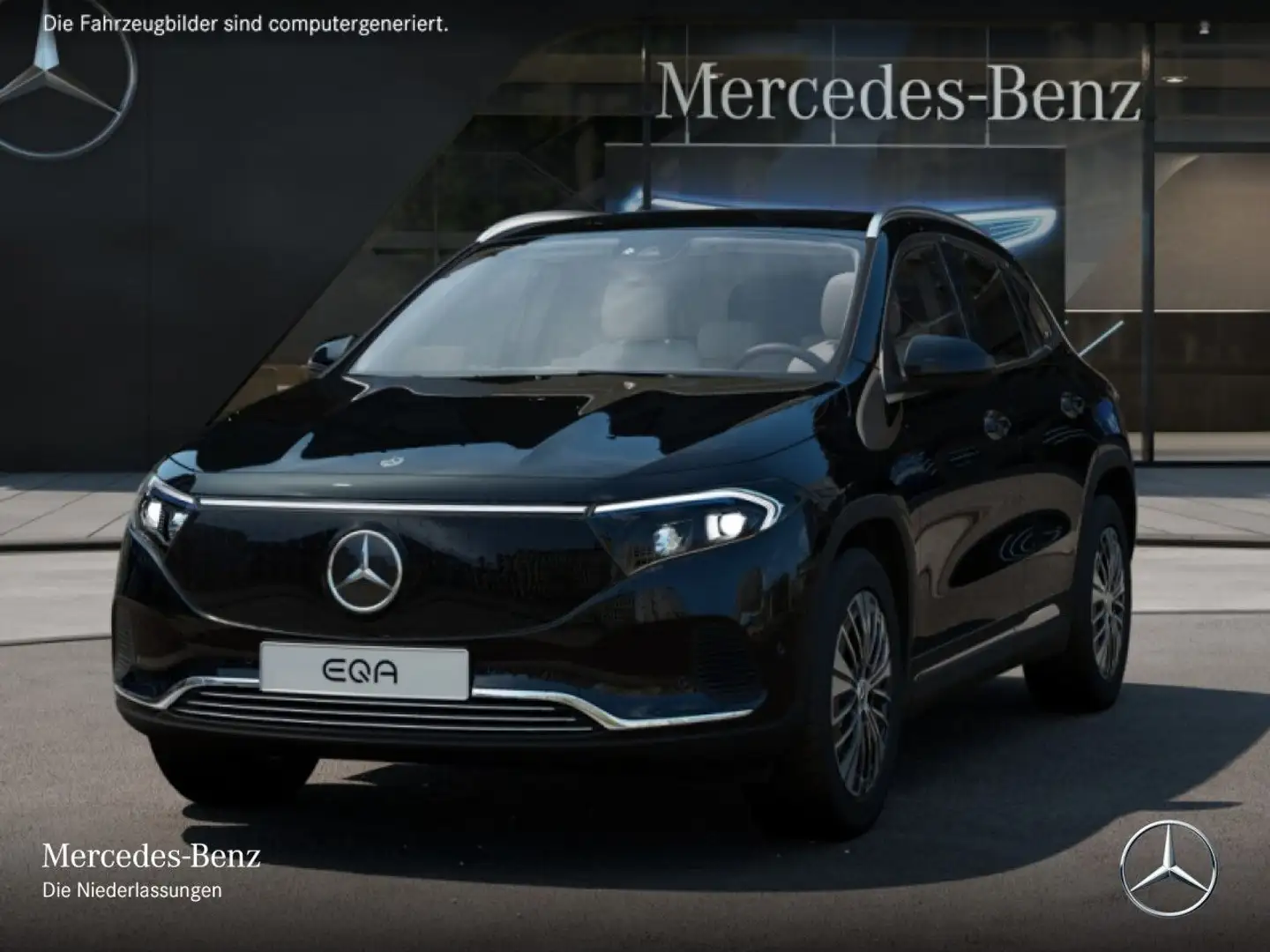 Mercedes-Benz EQA 300 4M PROG+ADVANCED+KAMERA+SPUR Schwarz - 2