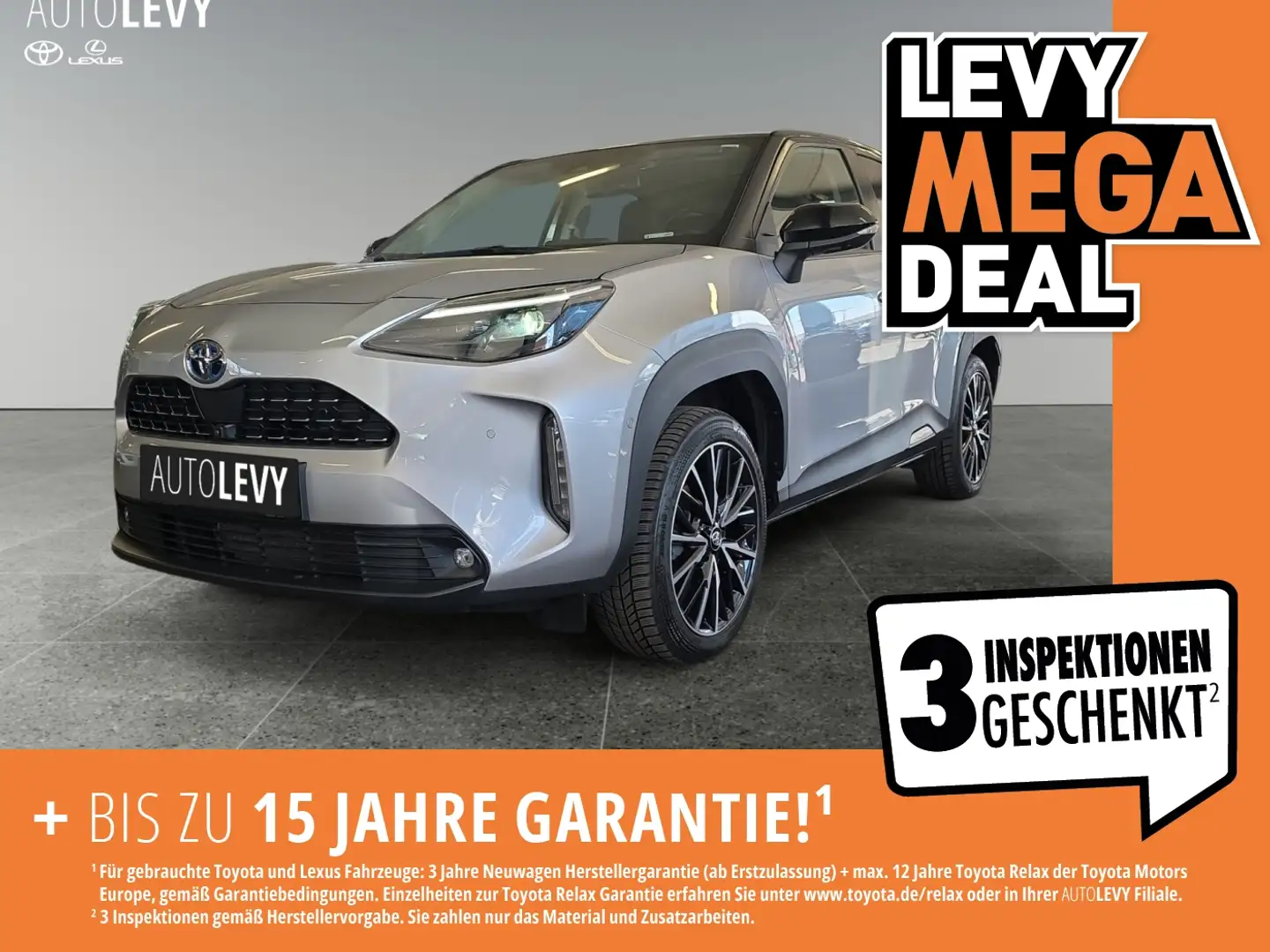 Toyota Yaris Cross 1.5 Hybrid Elegant *8FACH*360*HUD* Argent - 1