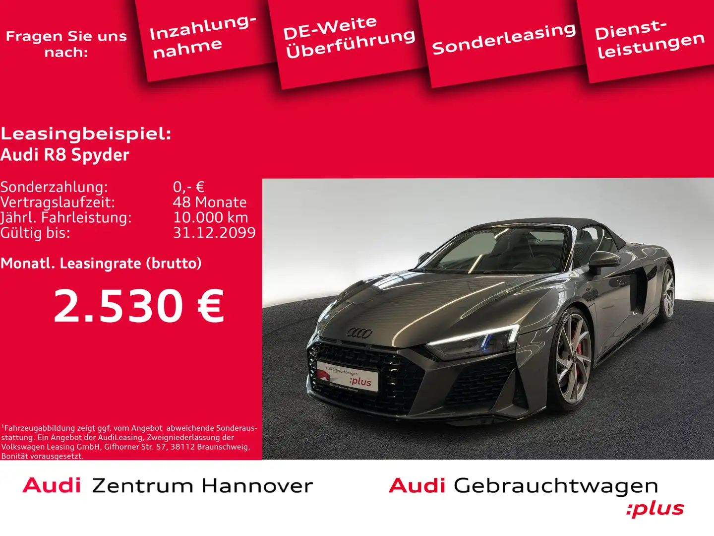 Audi performance 5.2 FSI quattro Laser B&O Сірий - 1