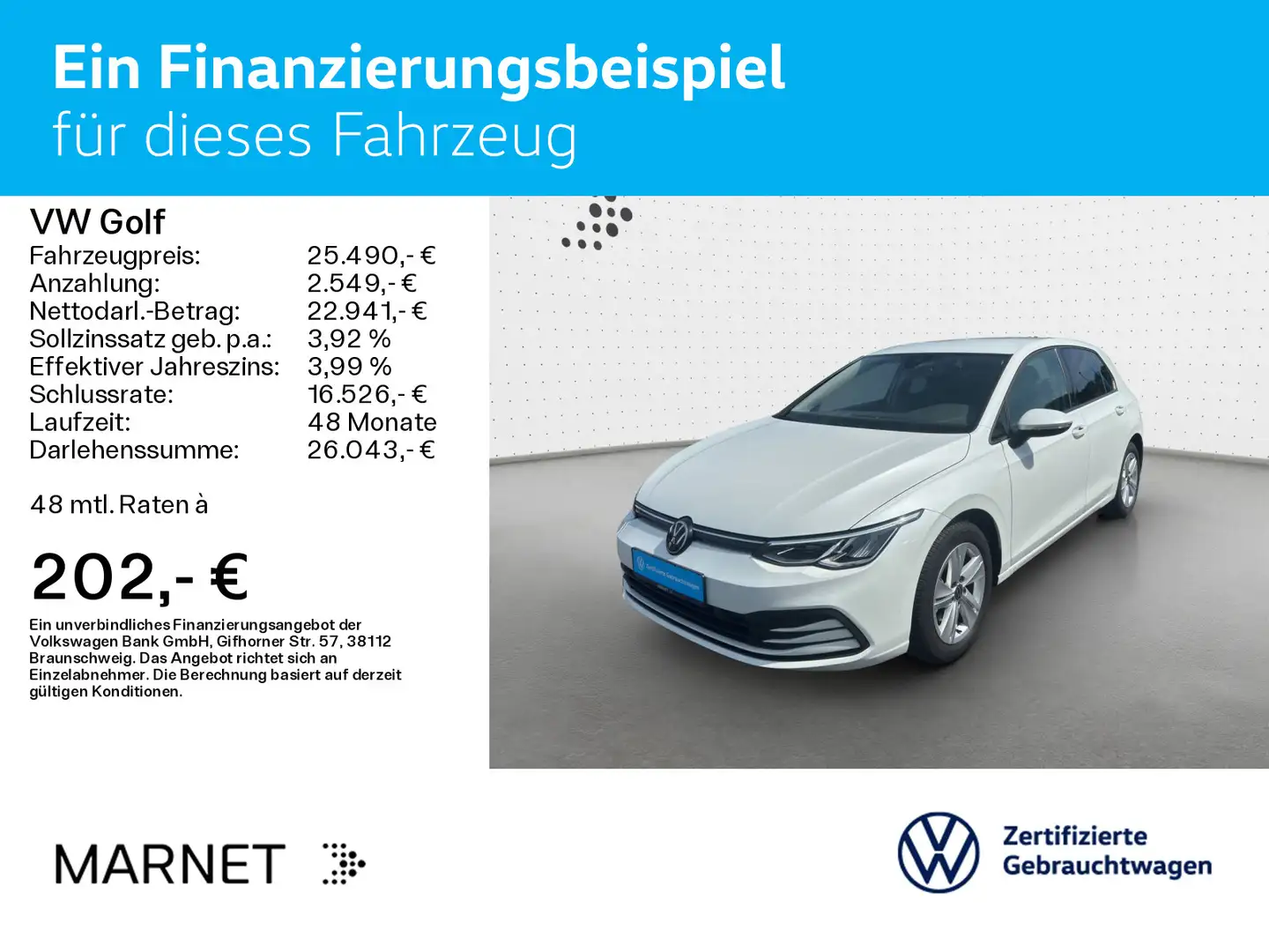 Volkswagen Golf VIII 2.0 TDI DSG Life*Navi* Kamera* ACC* LE Wit - 2