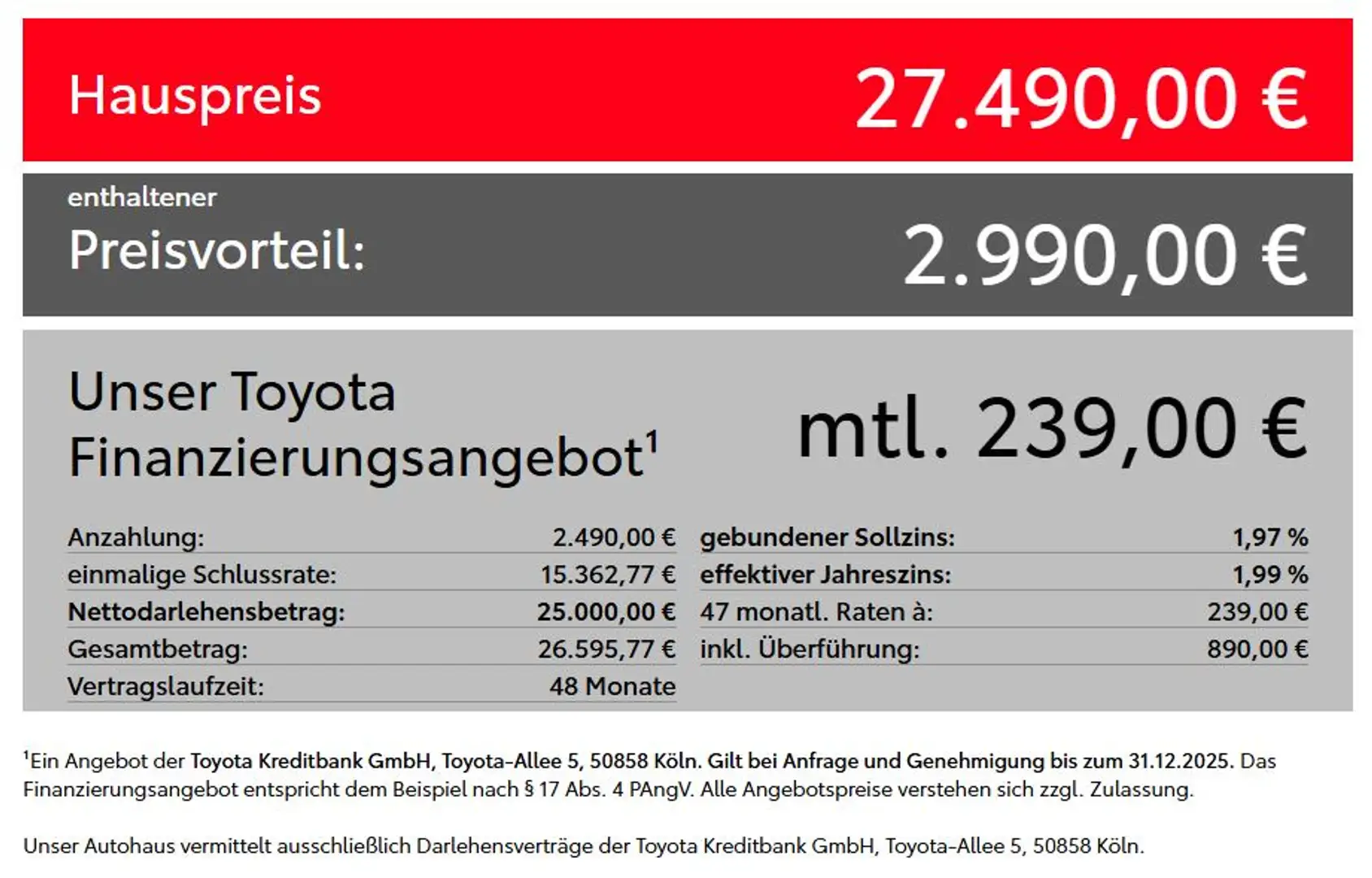 Toyota Yaris - 1,5 l. 116 Teamplayer *1,99%*+ Comf + Safety Silber - 1