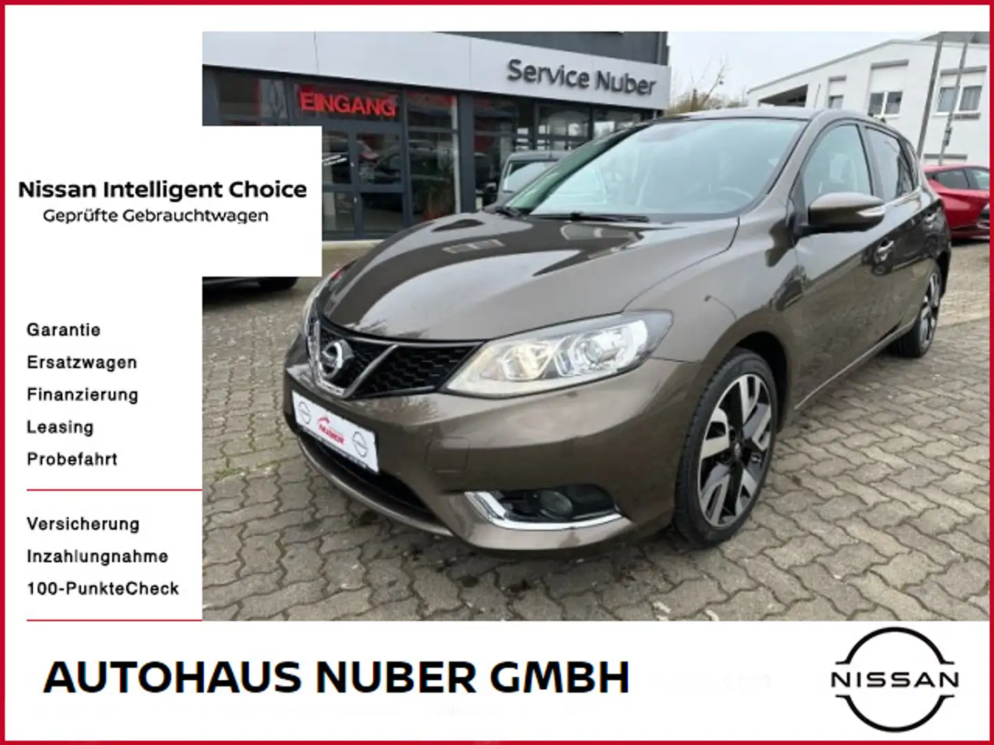 Nissan Pulsar 1,2DIG-T Tekna Leder Brun - 1