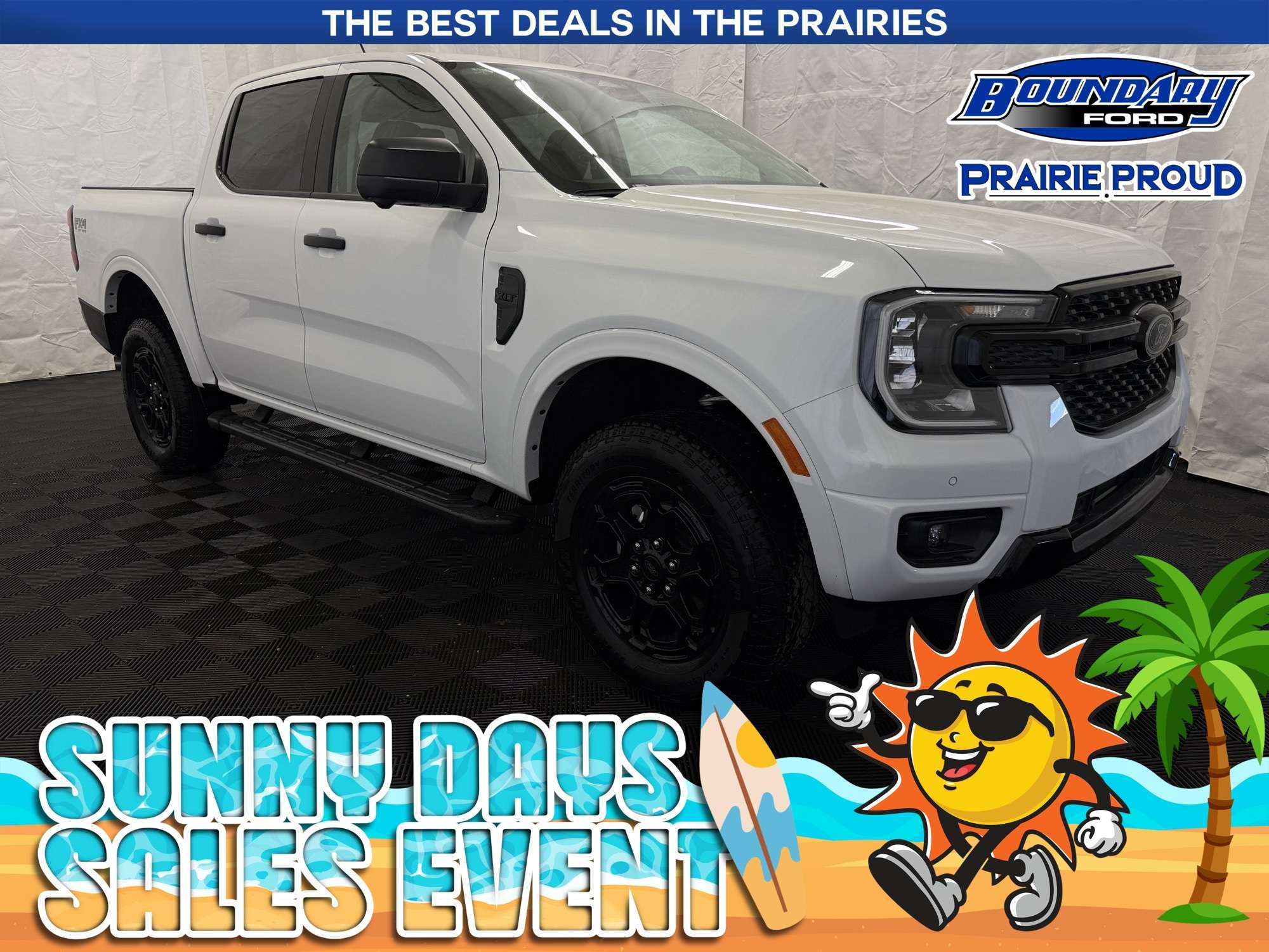 White 2026 Ford Ranger Pickup Truck Four-Wheel Drive Automatic