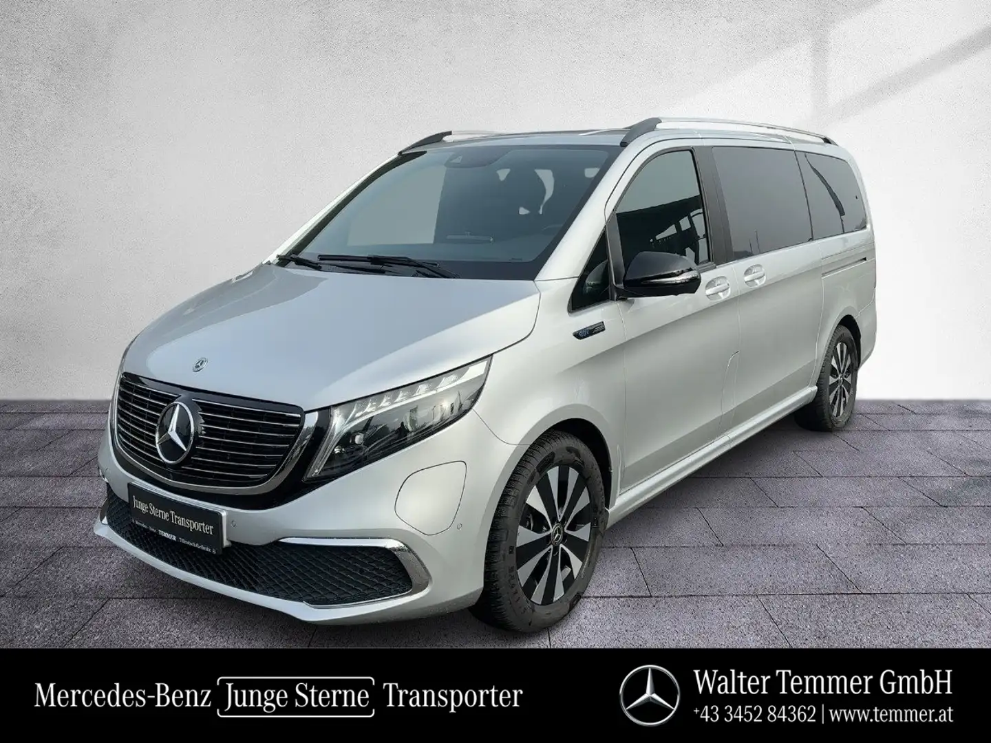 Mercedes-Benz EQV 300 AVANTGARDE Lang RKam LED Klima eHeck Argent - 1