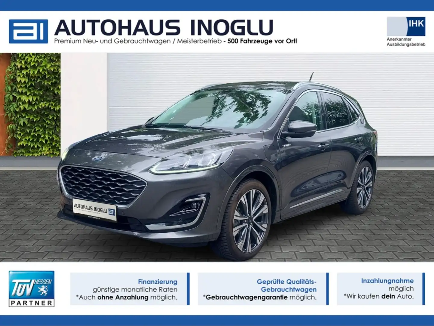 Ford Kuga 2.5 PHEV*Vignale*Leder*HeadUp*Kamera*Memory* Сірий - 1
