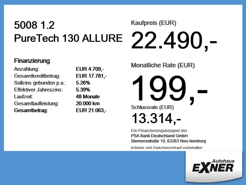 Peugeot 5008 1.2 PureTech 130 ALLURE PACK LED+Navi+SHZ — photo 4