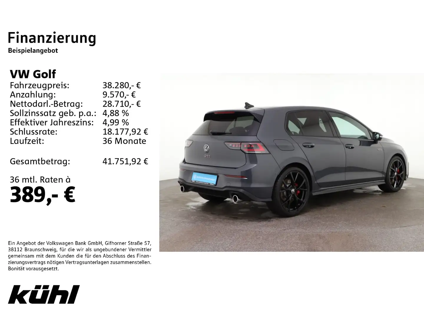 Volkswagen Golf GTI Golf 8 VIII GTI 2.0 TSI DSG IQ.Light ACC HuD Kam Grau - 2