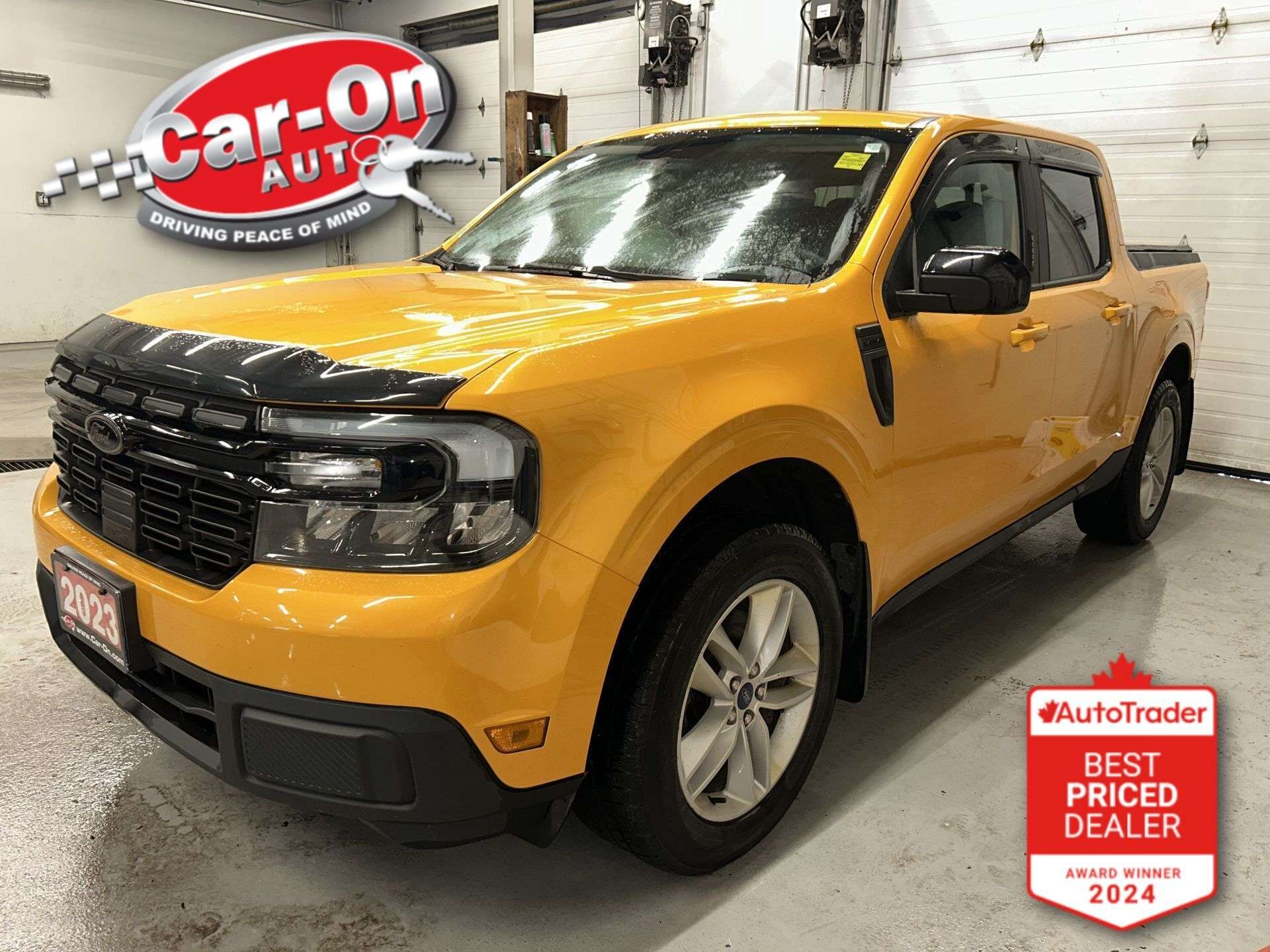 Orange 2023 Ford Maverick Lariat SuperCrew FWD Pickup Truck Front-Wheel Drive Automatic